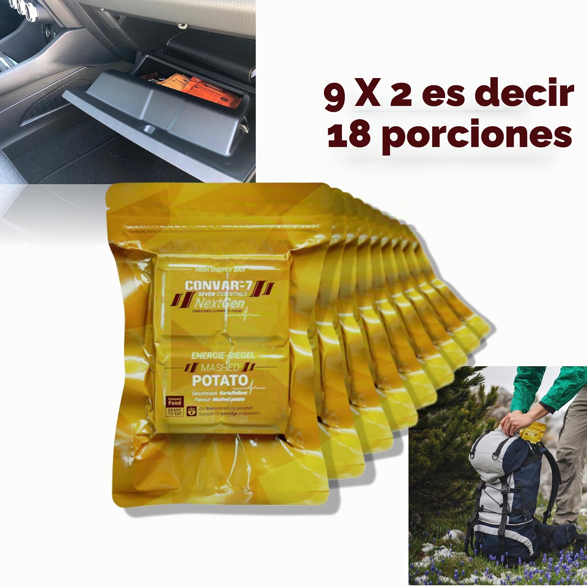 CONVAR-7 Barrita Energética Patata Ración de Supervivencia Emergencia