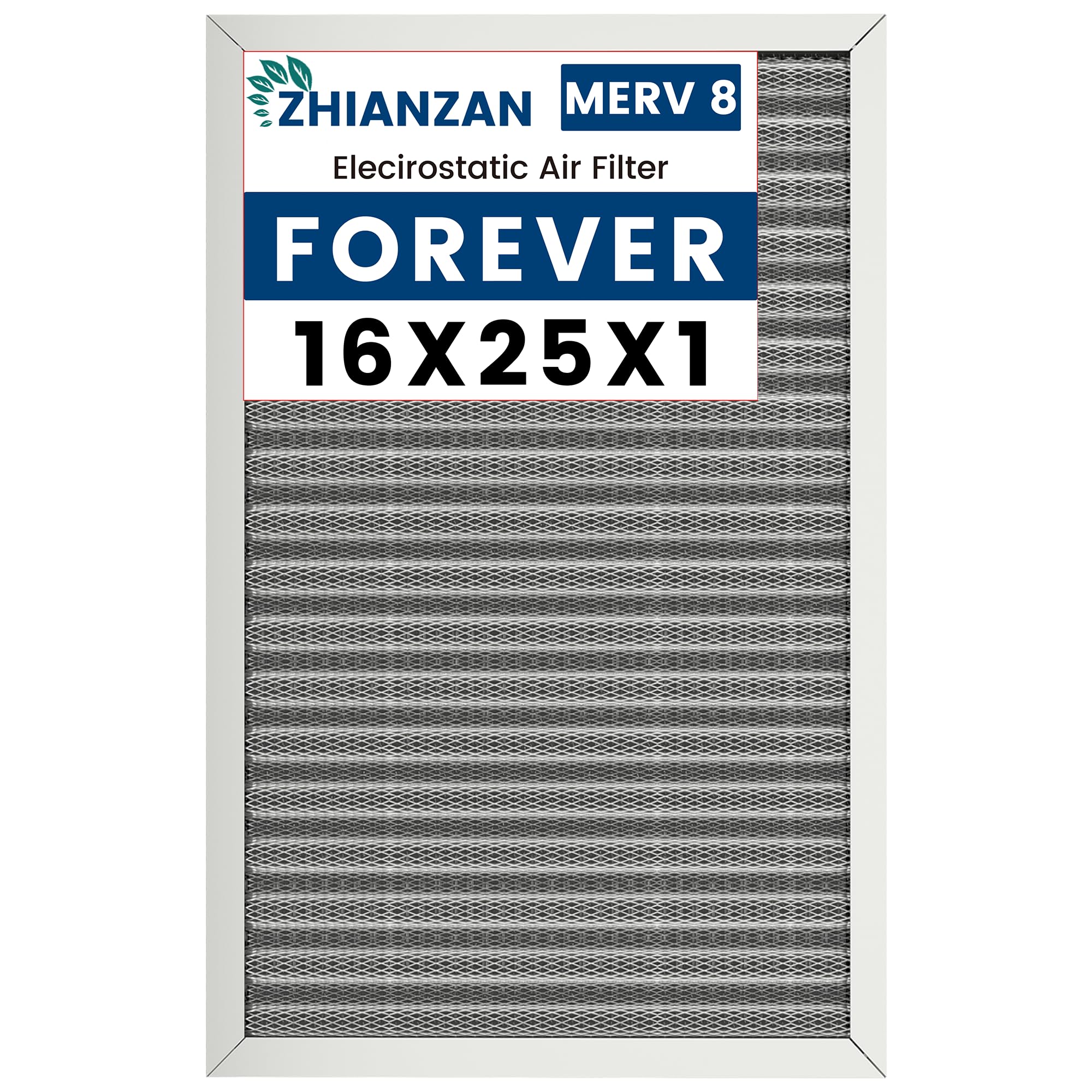 Photo 1 of 16x25x1 HVAC Furnace Air Filter, Lasts a Lifetime, Washable, the Last HVAC Filter You Will Ever Buy, Healthier Home or Office, Merv 8(Actual Size:15.5x24.5x0.82 Inch)