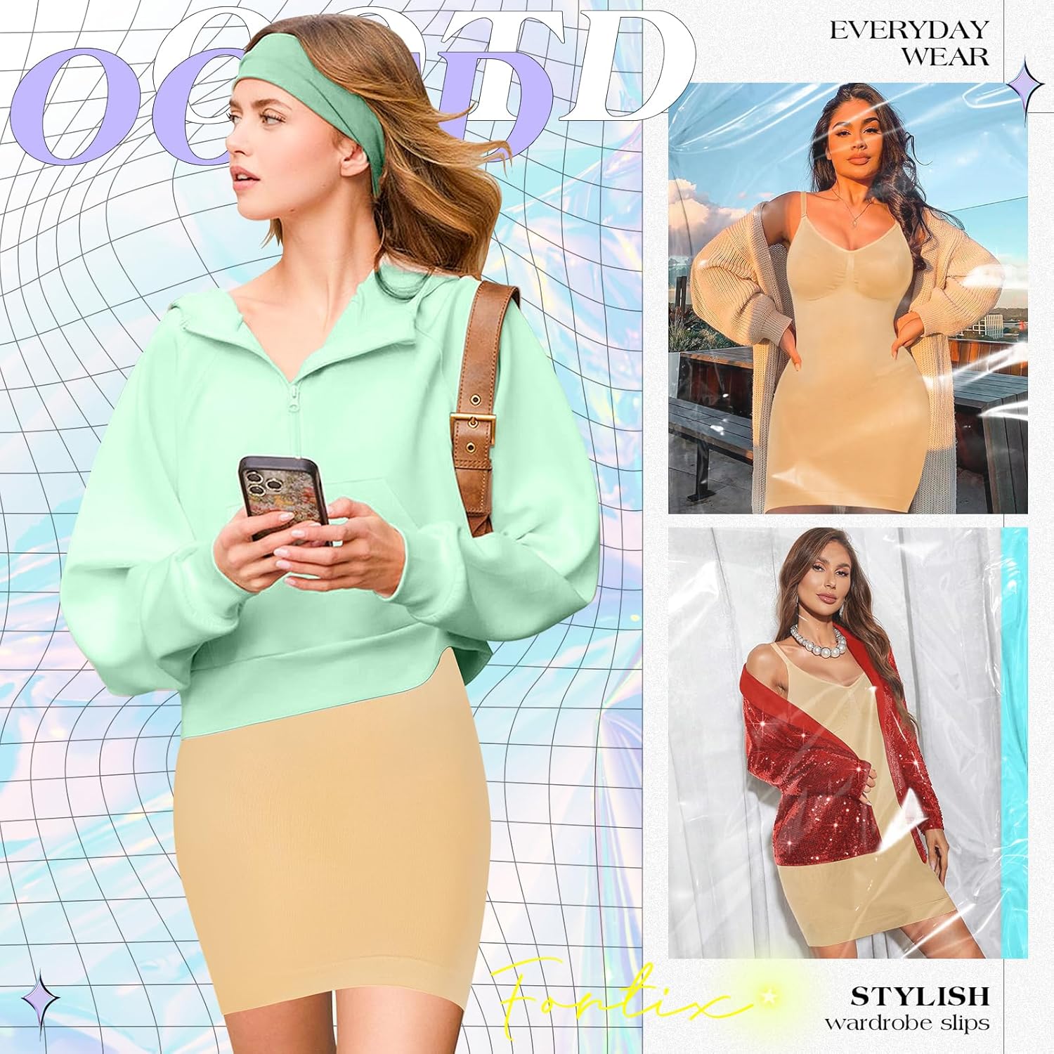 fortix Strapless Shapewear Slips for Under Dresses Strapless Full Body Shaper Tummy Control Dress Slip Seamless - Image 5