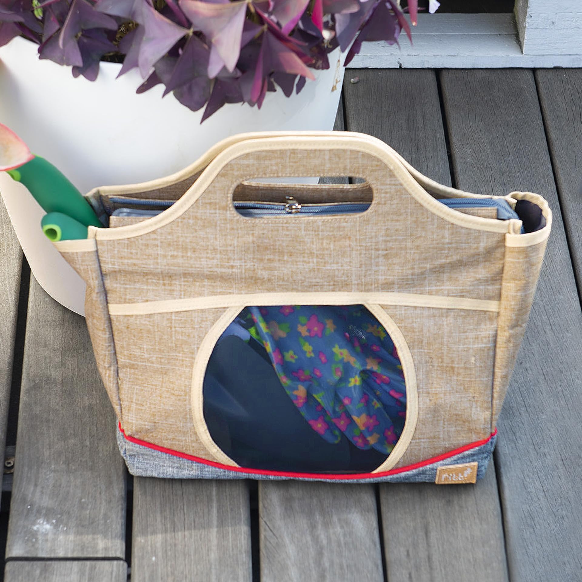 FITT Borsa Porta Tubo, per riporre Tubo Irrigazione Giardino Dopo l'uso, per Attrezzi da Giardinaggio, Multi-Uso