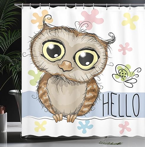 Miniatura 3 de Cortina para regadera, diseño de búhos