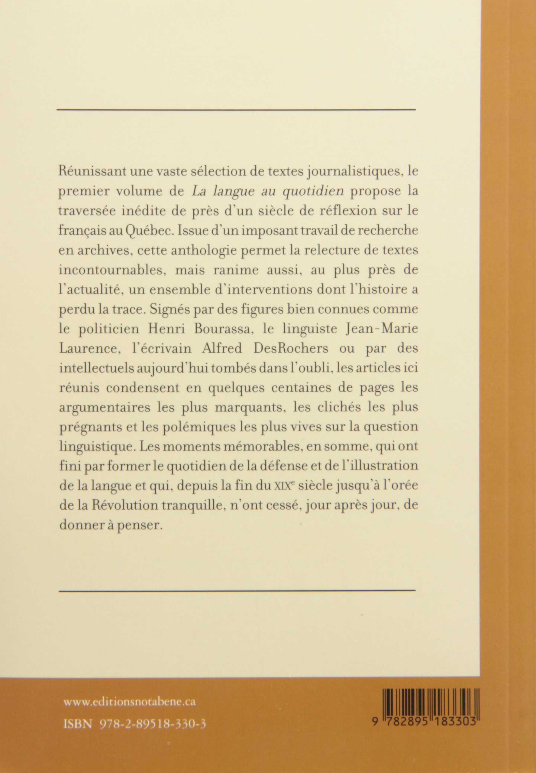 La langue au quotidien v 01 les douaniers de la langue (1874-1957