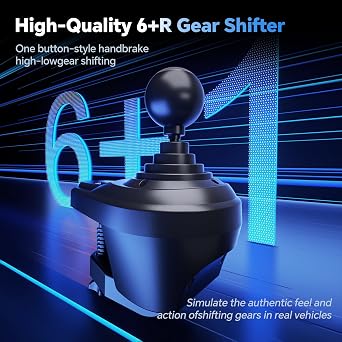 PXN V9 GEN2 Gaming Steering Wheel for PC, Xbox & PS4 | 270/900 USB Sim Racing Wheel with Hall Pedals, H Shifter, Dual Paddles, Vibration Feedback, RGB & App Support