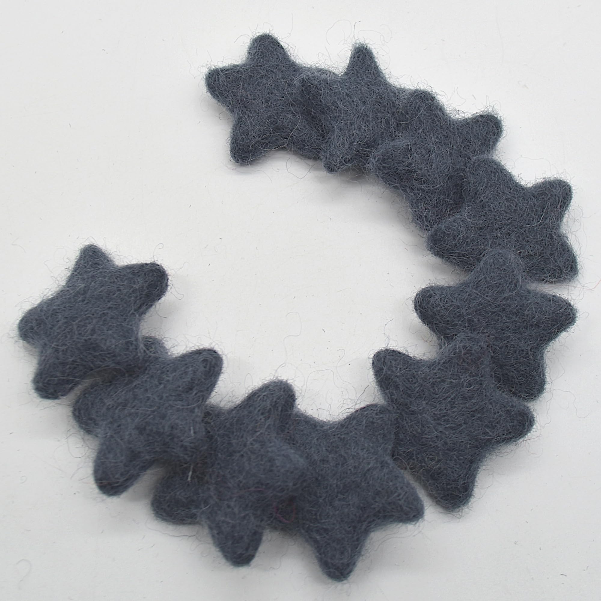 Oriental Direct 100% Wool Felt Stars - 3cm - 10 Felt Stars - Charcoal Grey โ image 1