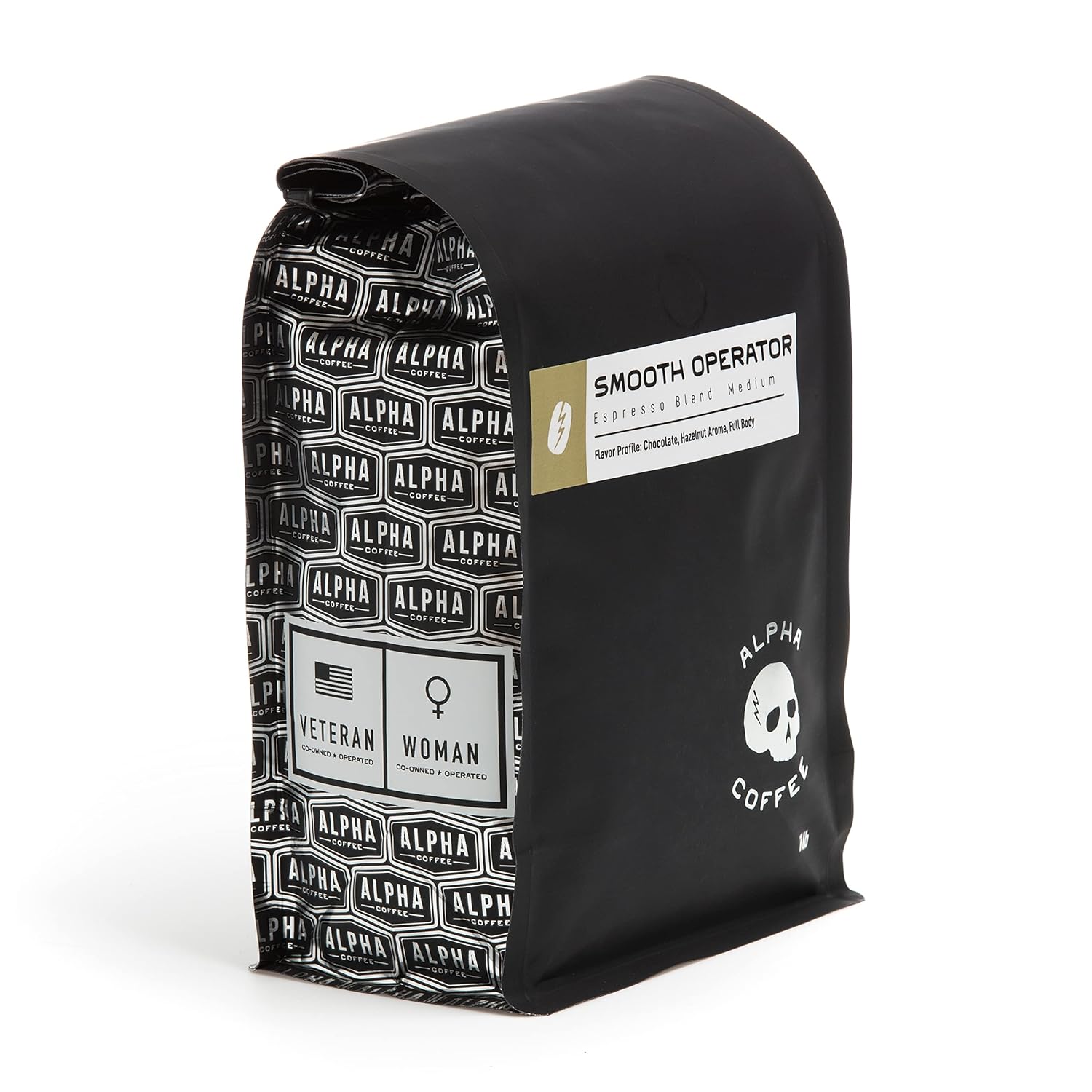 Alpha Coffee - Smooth Operator - 16 oz. Premium Espresso Blend - Gourmet Medium Roast Coffee | Veteran Owned - Specialty Small Batch Roasted Coffee | 100% Arabica Beans ((Pack of 2) Smooth Operator Whole Bean)