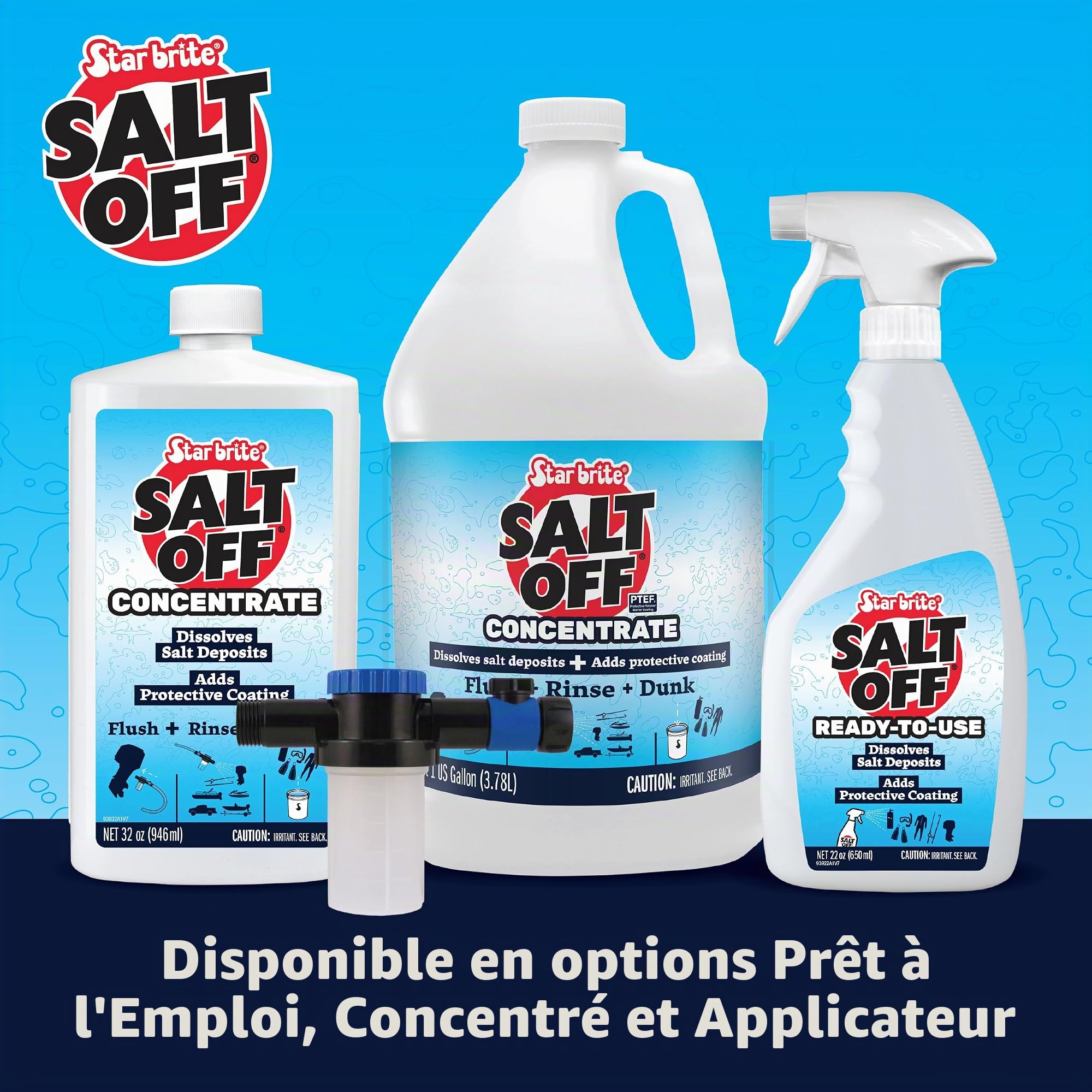 STAR BRITE Salt Off Éliminateur de Sel & Rinçage de Moteur Marin Applicateur