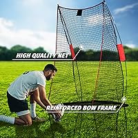 Vista 4 de Football Kicking Cage Net - Heavy Duty Portable Training Net with Steel Frame for Backyard Indoor Outdoor Field Goal Training & Punting Passing
