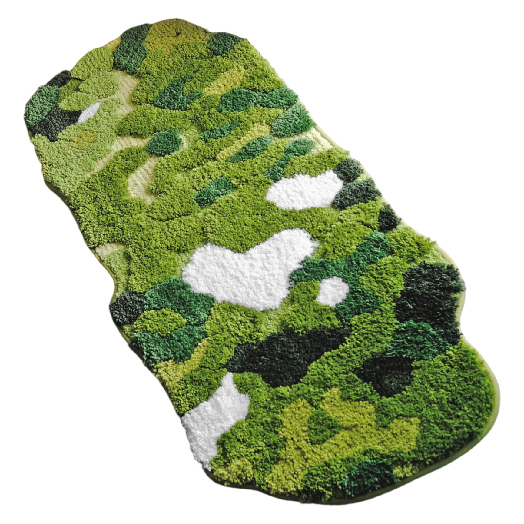 Tapis de salle de bain absorbant antidérapant à poils longs