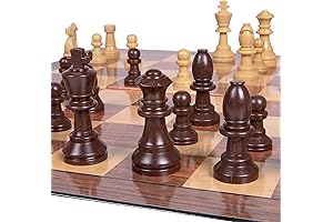 Plastic Chess Set: Premium Quality, Foldable Board with Staunton Pieces
