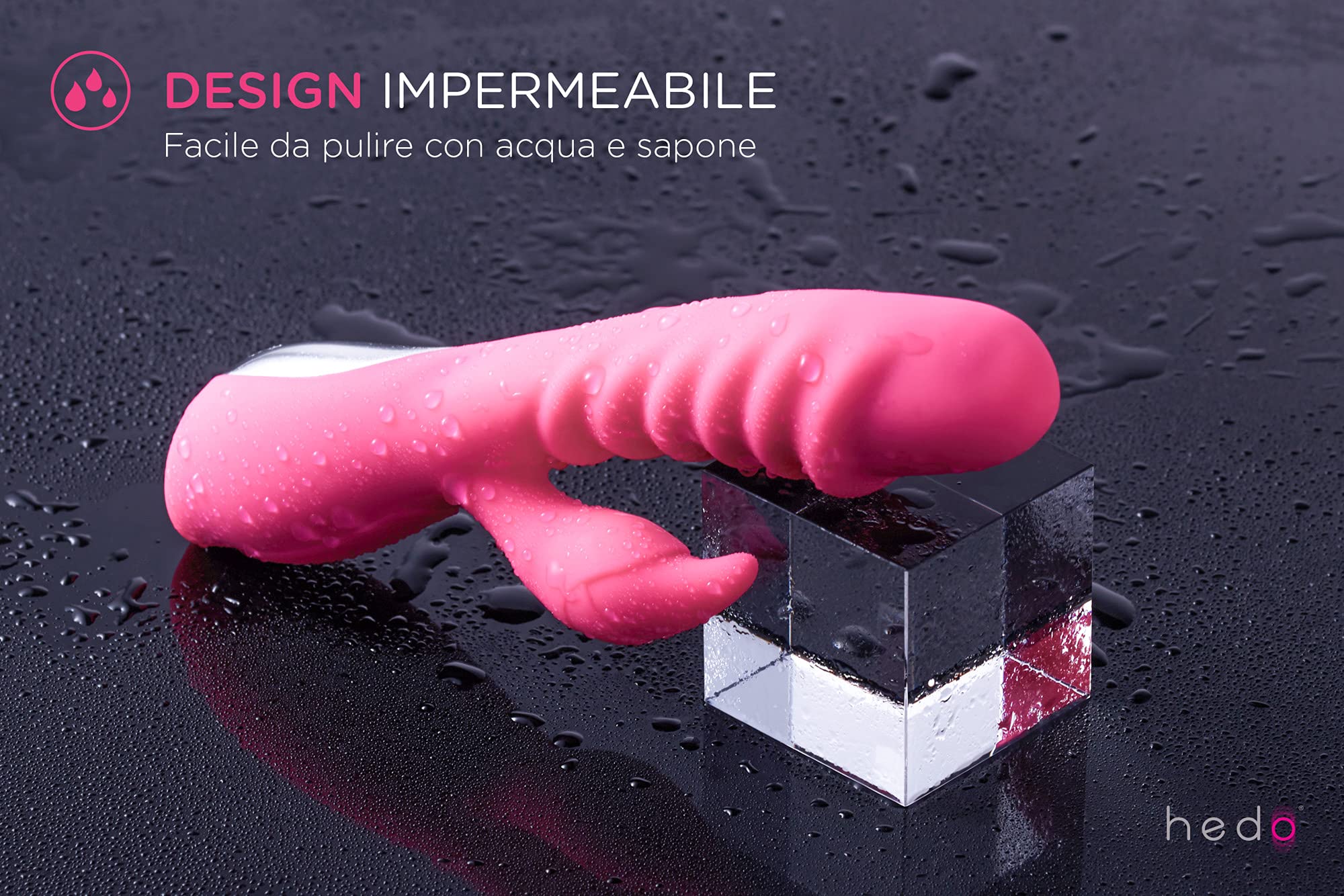 HEDO M4 | Vibratore sessuale per donna | Funzione calore | Stimolatore clitorideo e punto G | Dido vibrante | Privo di PVC e ftalati | Vibratorepunto squirt | Massaggiatore rabbit