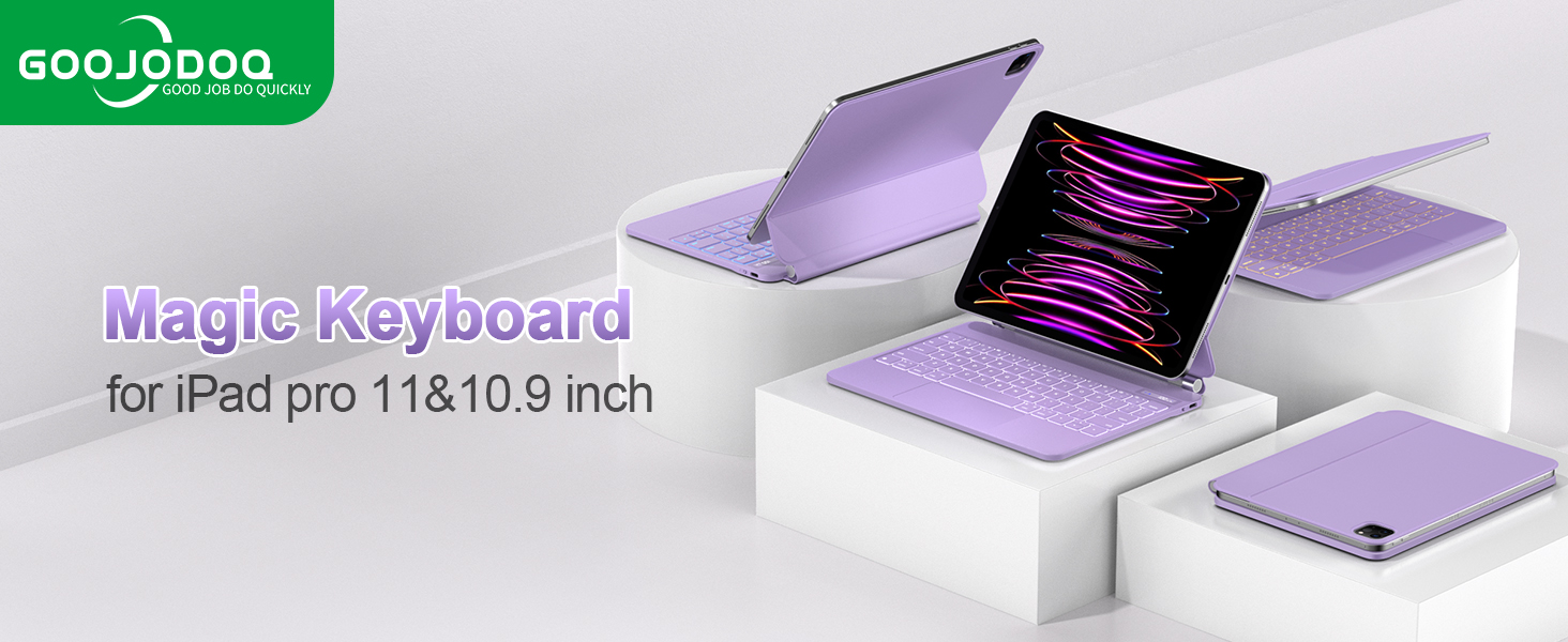 GOOJODOQ Teclado magnético para iPad Air 11 polegadas (M2) 2024 e
