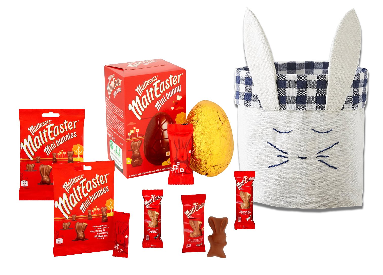 Maltesers British Easter Eggs by The Yummy Palette | British Easter Eggs Malteaster Bunnies in cute Bunny Basket