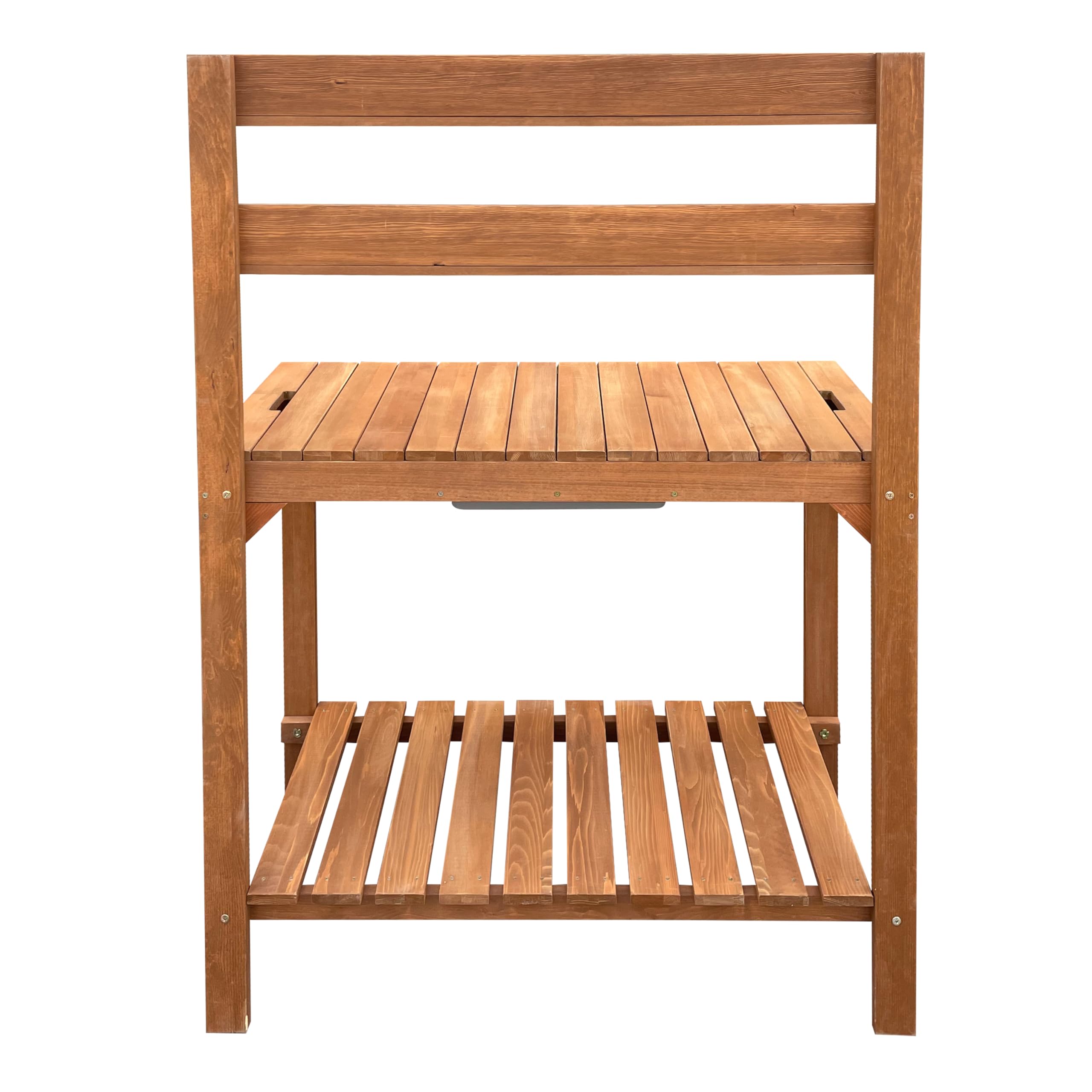 AXI Pflanztisch mit verschiebbarer Arbeitsplatte, Braun | FSC 100% Hemlock-Holz - Praktischer mit Stauraum für Garten/Balkon/Terrasse - 100 x 46 x 140 cm