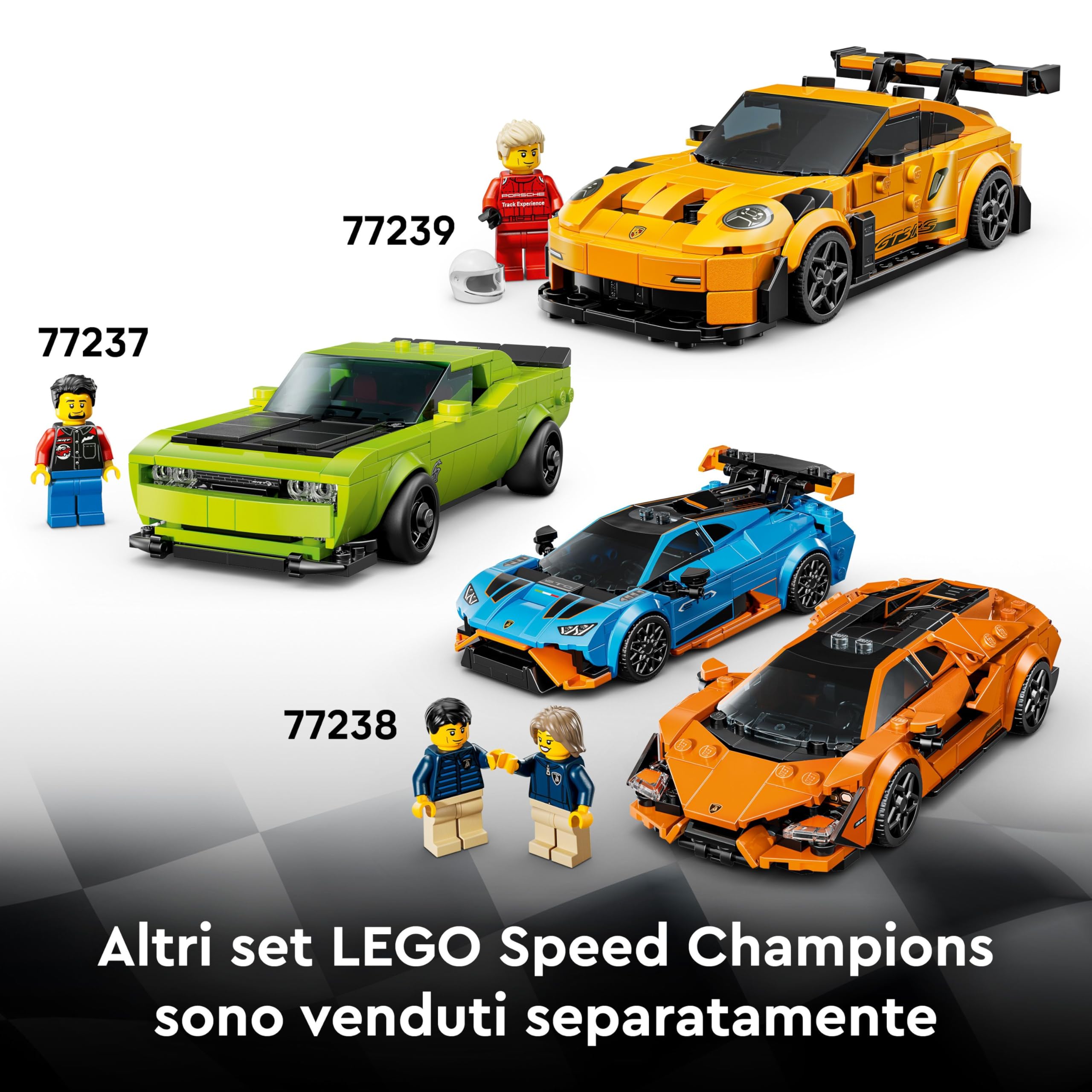 LEGO Speed Champions Hyper Sports Car Bugatti Centodieci - Modellino di Auto con Minifigure del Pilota - Macchina Giocattolo per Bambini da 9 Anni - Regalo di Compleanno - 77240