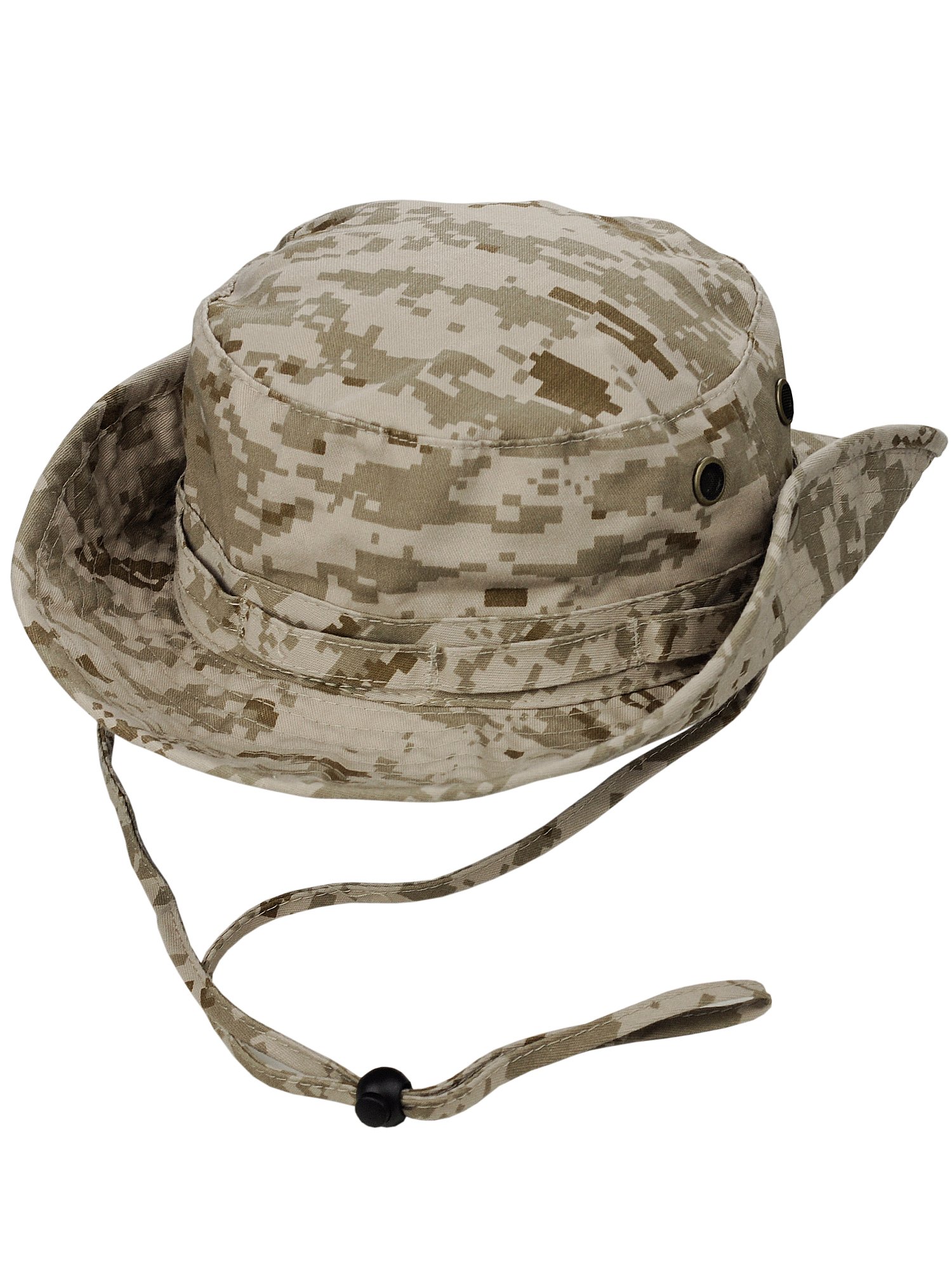 MG Men's Washed Cotton Twill Chin Cord Outdoor Hunting Hat, Desert Digital, XL