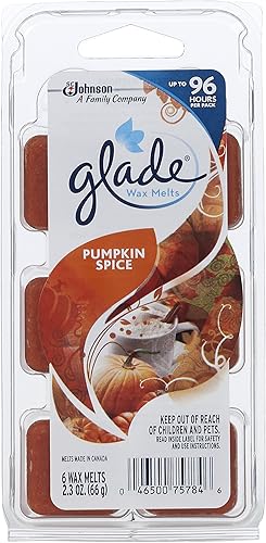 Glade Wax Melts - Recambio de especias de calabaza, 2.3 onzas (paquete de 8)