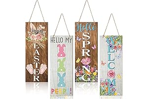 Shellwei Outdoor Easter Egg Front Porch Welcome Sign Decorations