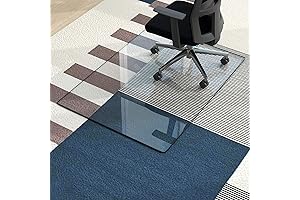 NeuType Glass Desk Mat for Carpet