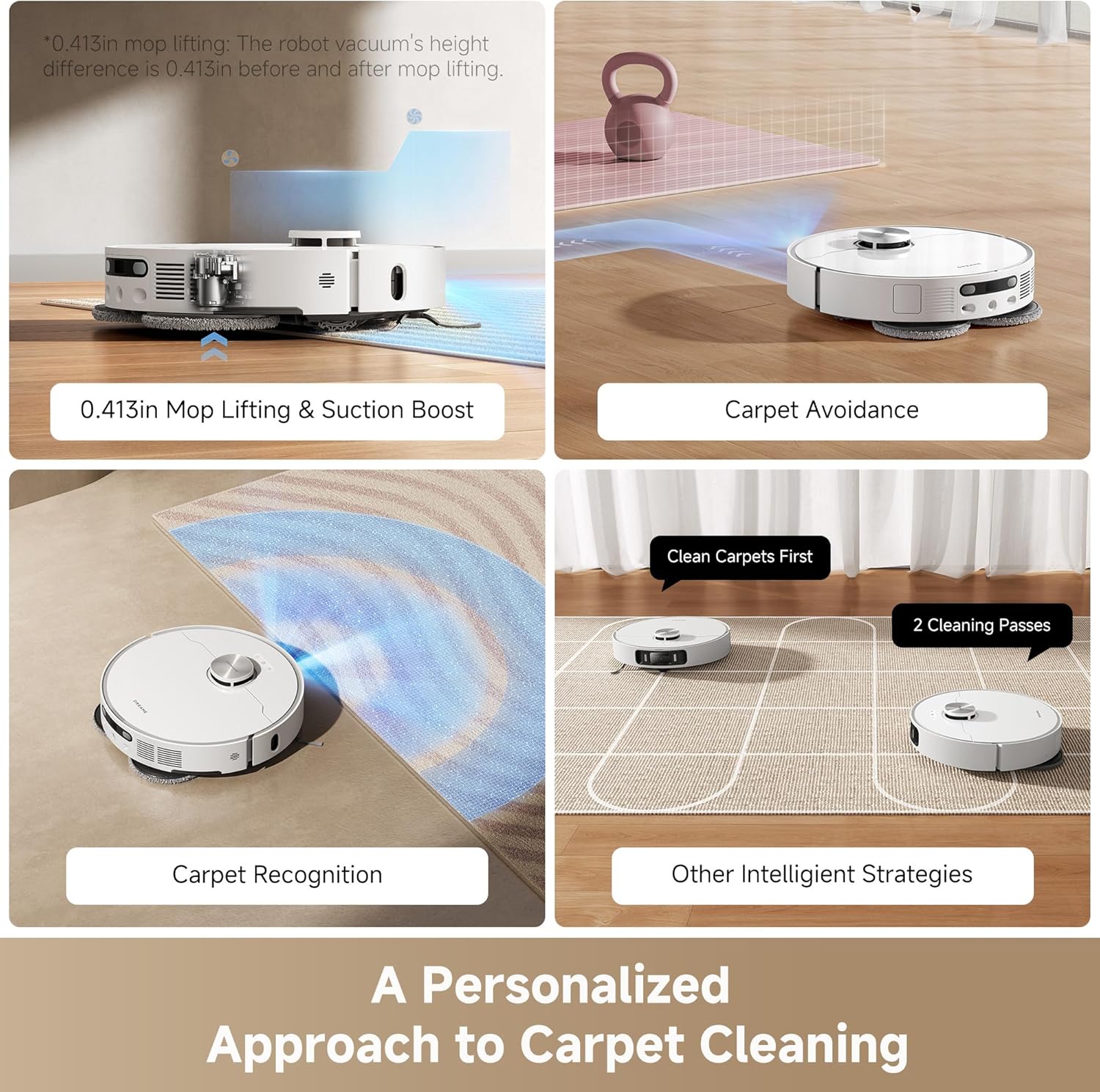 Smart Carpet Cleaning Features of the Dreame L40s Ultra Robot Vacuum