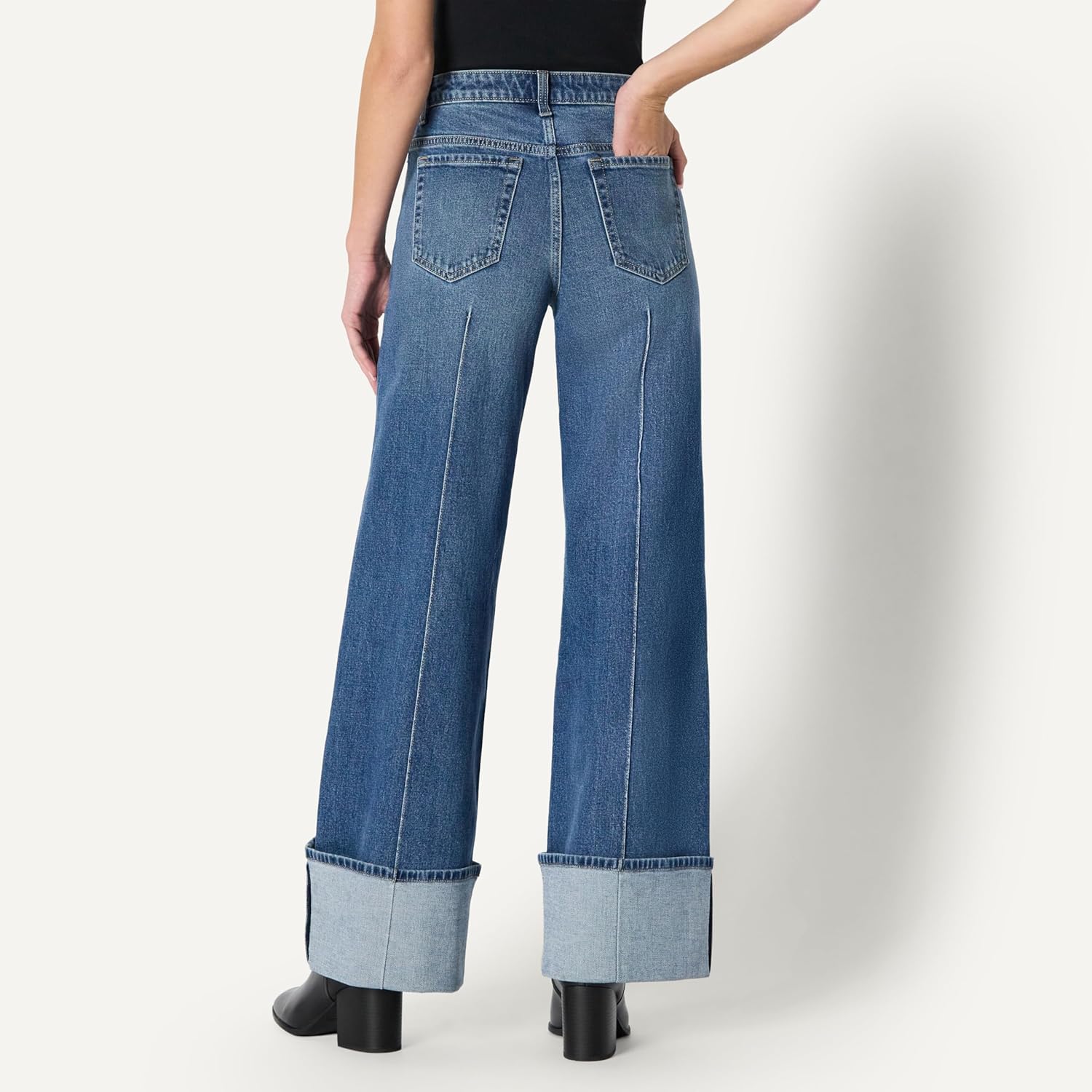 Amazon Essentials (Demi’s Pick) Women’s High-Rise Wide Leg Cuffed Jean