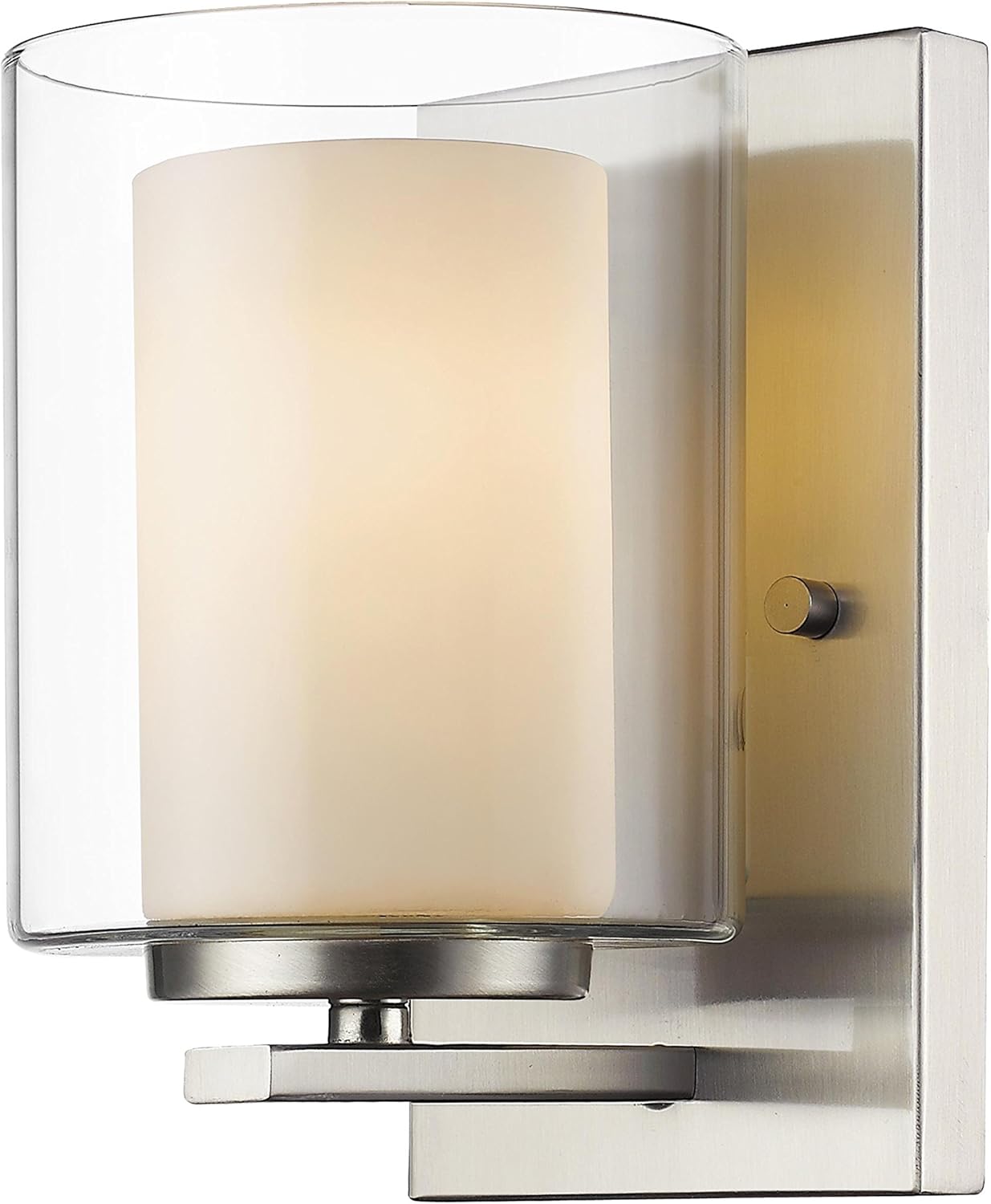 Graceful 1-Light Wall Sconce in Brushed Nickel