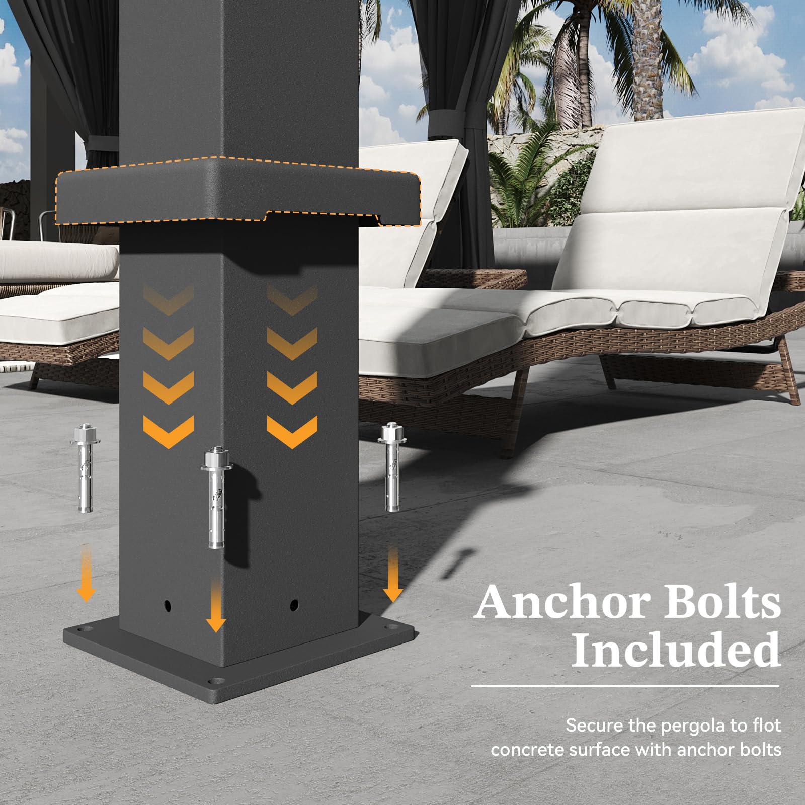 Amazon.com : Jolydale Louvered Pergola 12ft x 20ft Outdoor