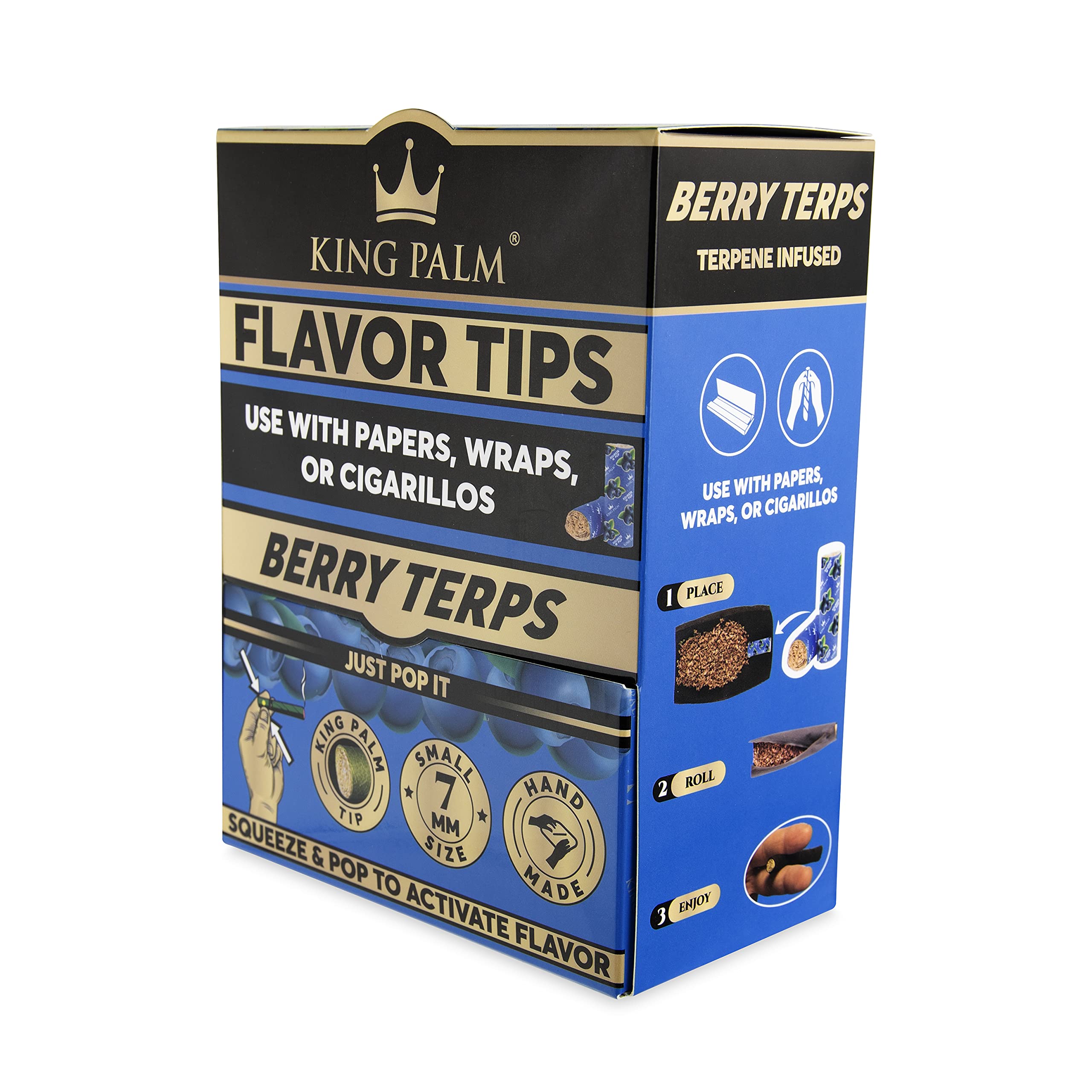 King Palm Flavors Filter Tips Berry Terps 50ct Display Flavored Pre