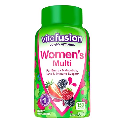 Vitafusion Womens Multivitamin Gummies, Berry Flavored Daily Vitamins for Women With Vitamins A, C, D, E, B-6 and B-12, America’s Number 1 Gummy Vitamin Brand, 75 Days Supply, 150 Count