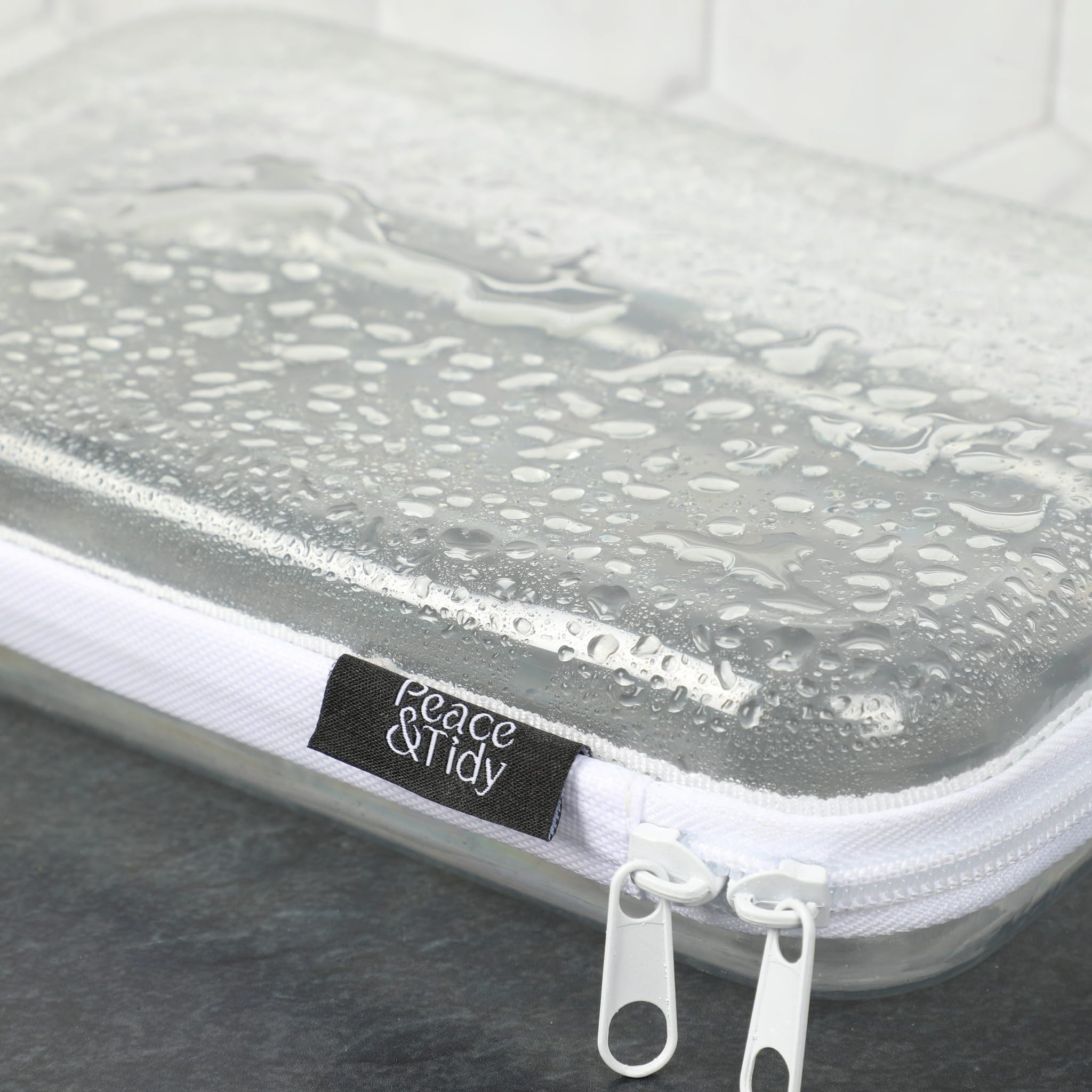 Amazon.com - Peace & Tidy Clear Zippered Storage Bin – 5.5