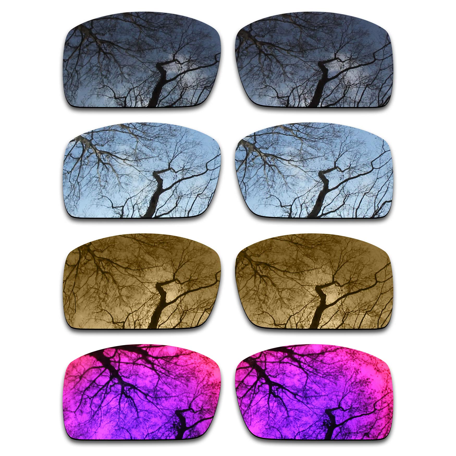 Set of 4 Polarized Replacement Lenses for Oakley Oil Drum Pack-BSBM3