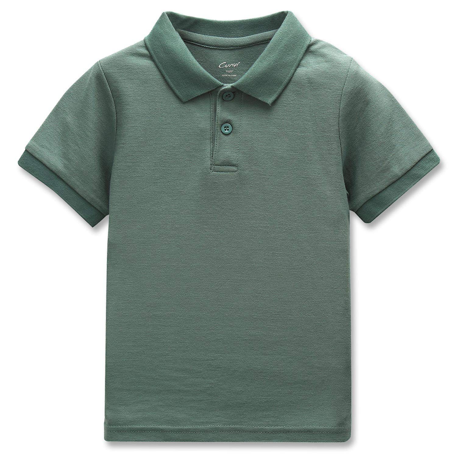 CUNYI Polo para Niños Camiseta de Uniforme Escolar Algodón para Chico Camisetas de Manga Corta