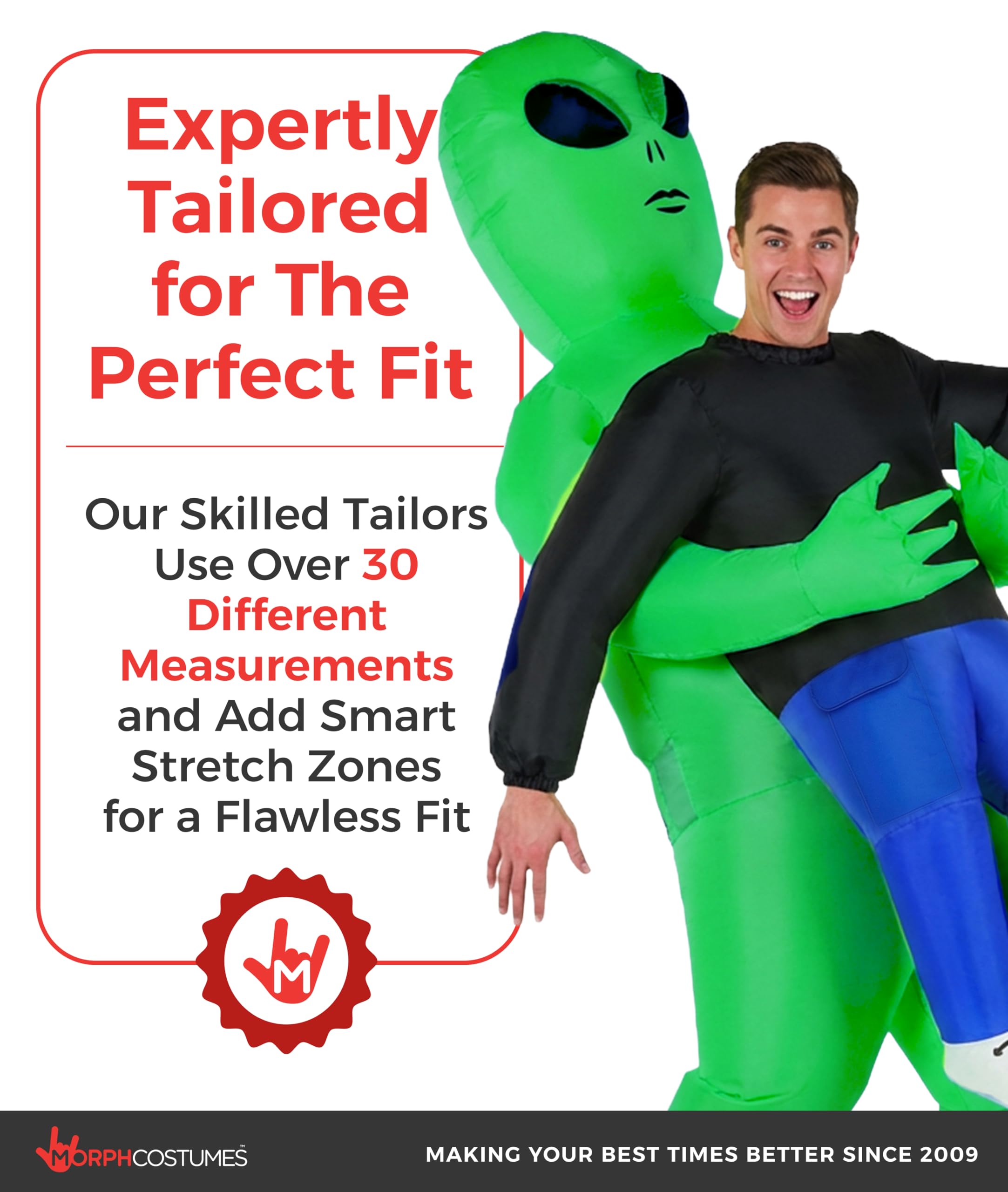 Morph Costume gonflable Alien, Costume gonflable d’extraterrestre pour adulte, Costumes d’extraterrestres pour adultes, Costumes gonflables pour adultes