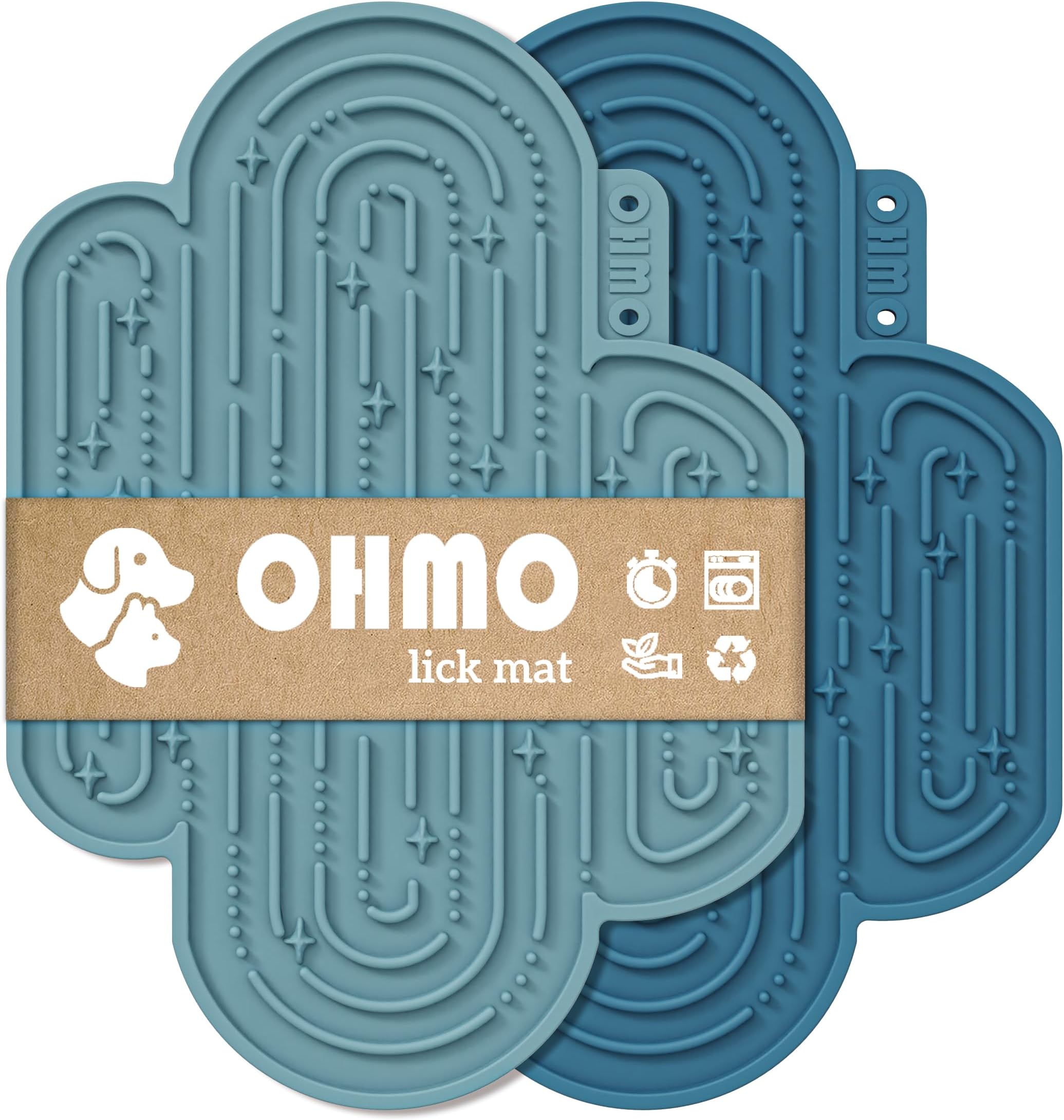 OHMO-Cactus Lick Mat for Dogs and Cats(2 Pack) Easy to Clean Pet Slow Feeder ...