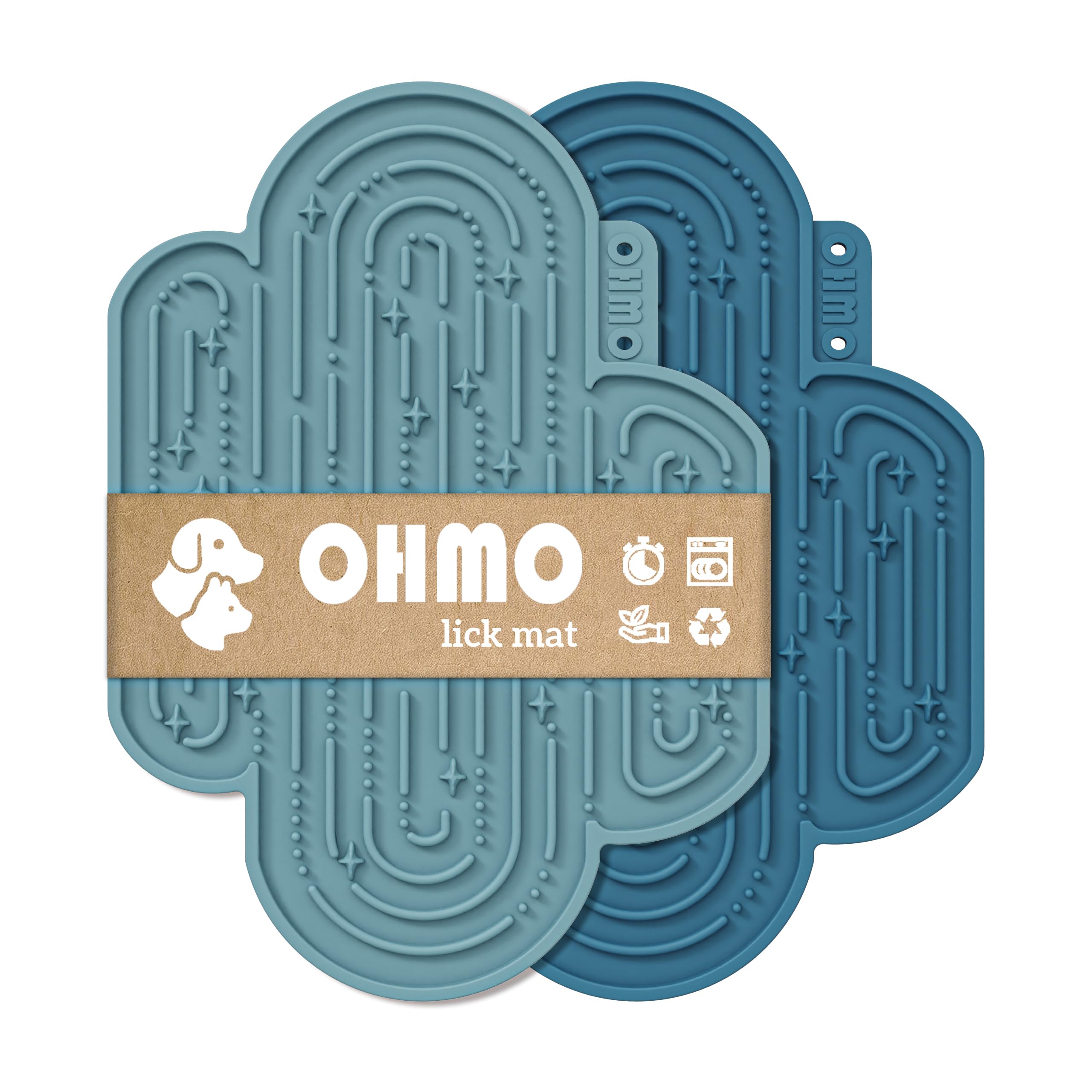 Cactus Lick Mat for Dogs and Cats(2 Pack) Easy to Clean Pet Slow Feeder with Suction Cups, Licking Pad for Anxiety Relief and Boredom Reduction