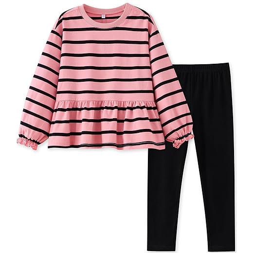 UMELOK Girls 2 Piece Playwear Set Pant and Top Sweatsuit Outfit Clothes