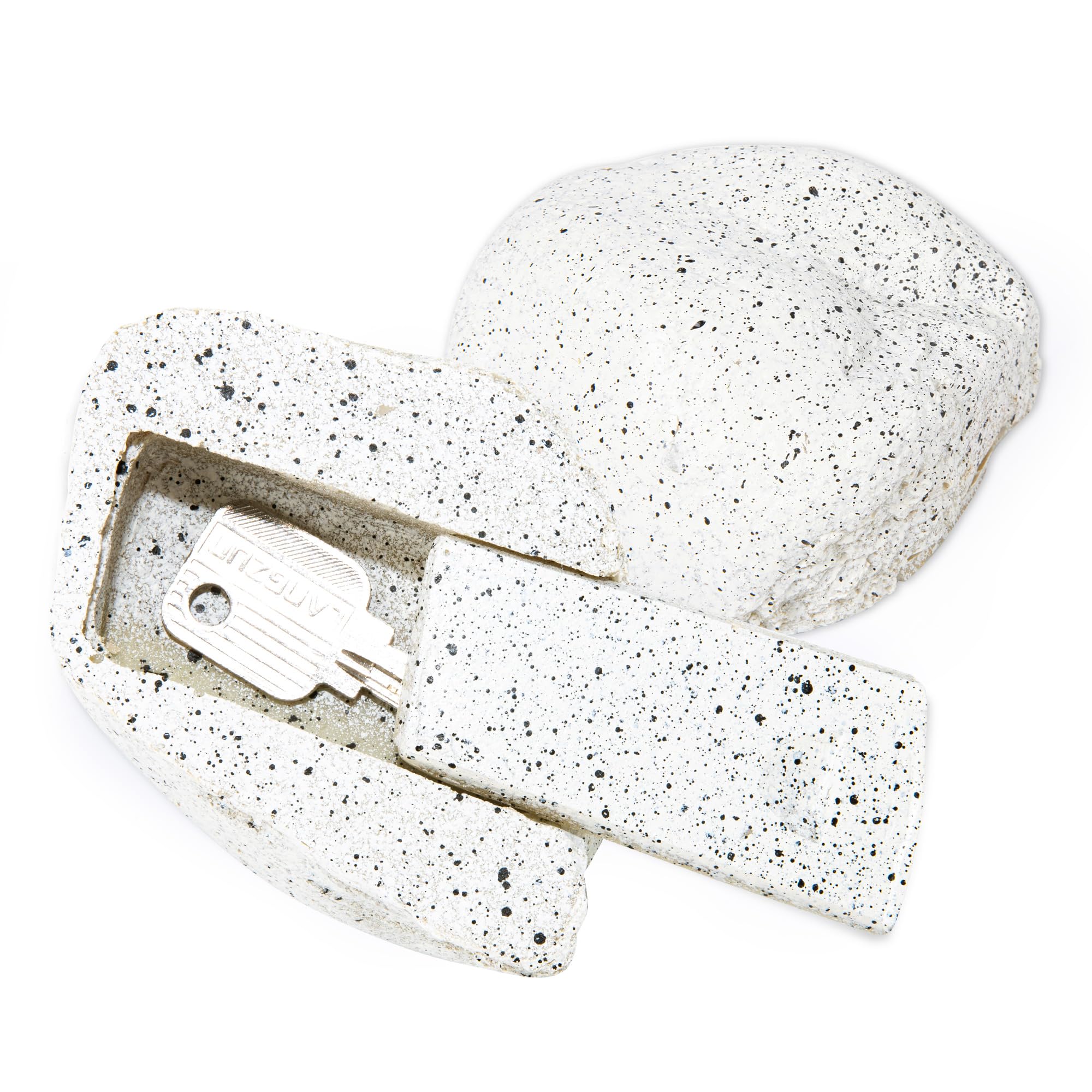 Fake Rock - Stone Look - Hidden Safe for Outdoor Secret Storage Box for Keys, Fake Stone Key Hider for Outdoor Garden or Yard - 1 Pack-image-26