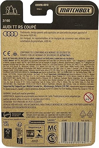 Miniatura 6 de Caja de cerillas Audi TT RS Coupe Verde Metálico 2100 (tarjeta corta) HLD10 2023