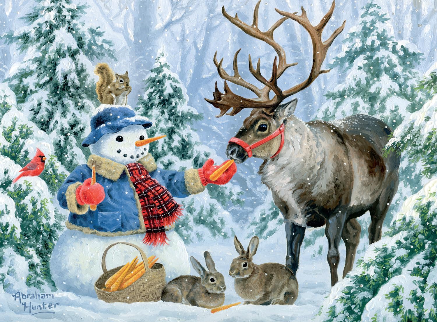 Buffalo Games Puzzle „Christmas Friends“ – 1000 Teile, 66,7x50,2 Cm, Inkl. Poster