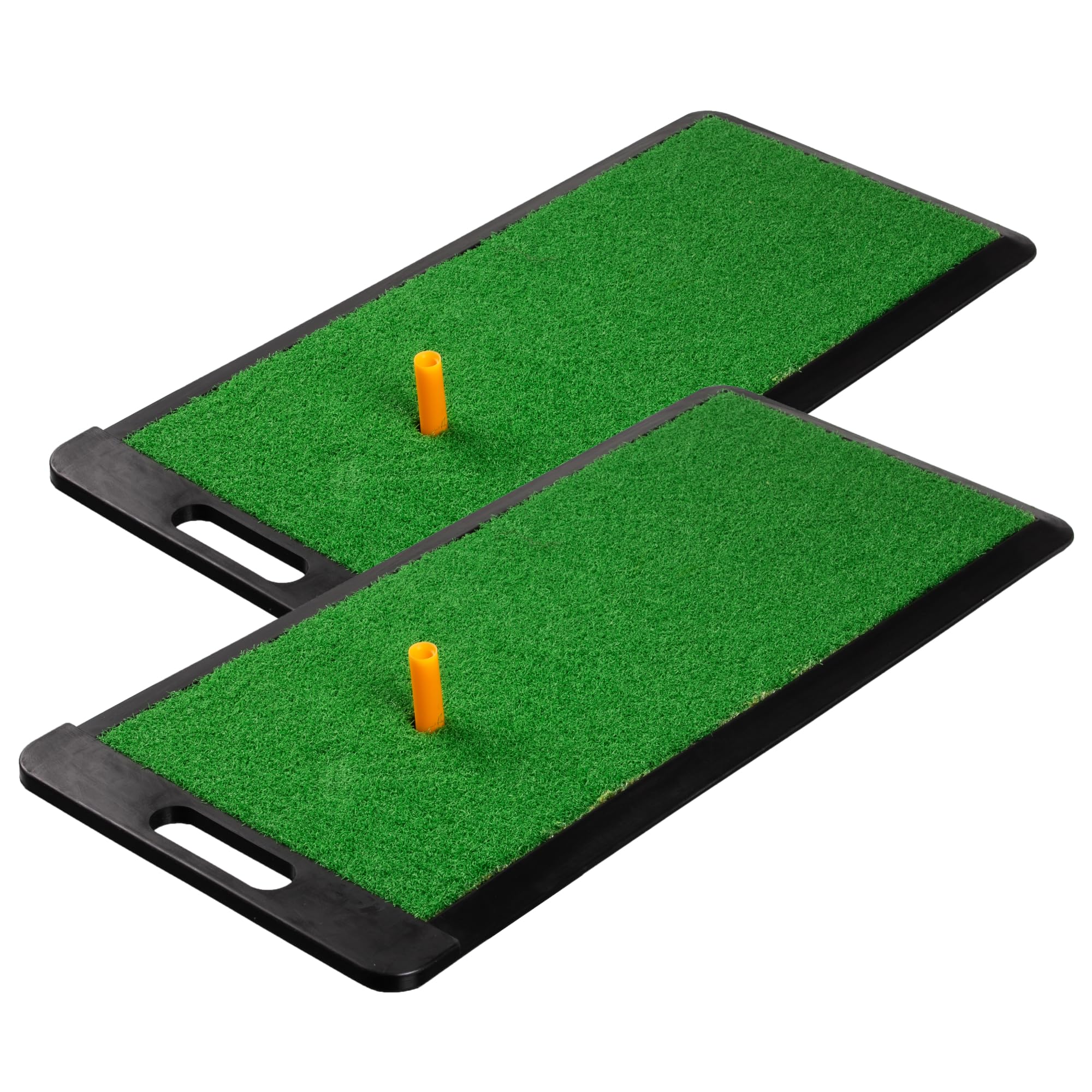 Golf Practice Mat | Best Golf Practice Mat | Durable Golf Mat with Handle 12" x 24" | Green Turf Golf Driving Mat