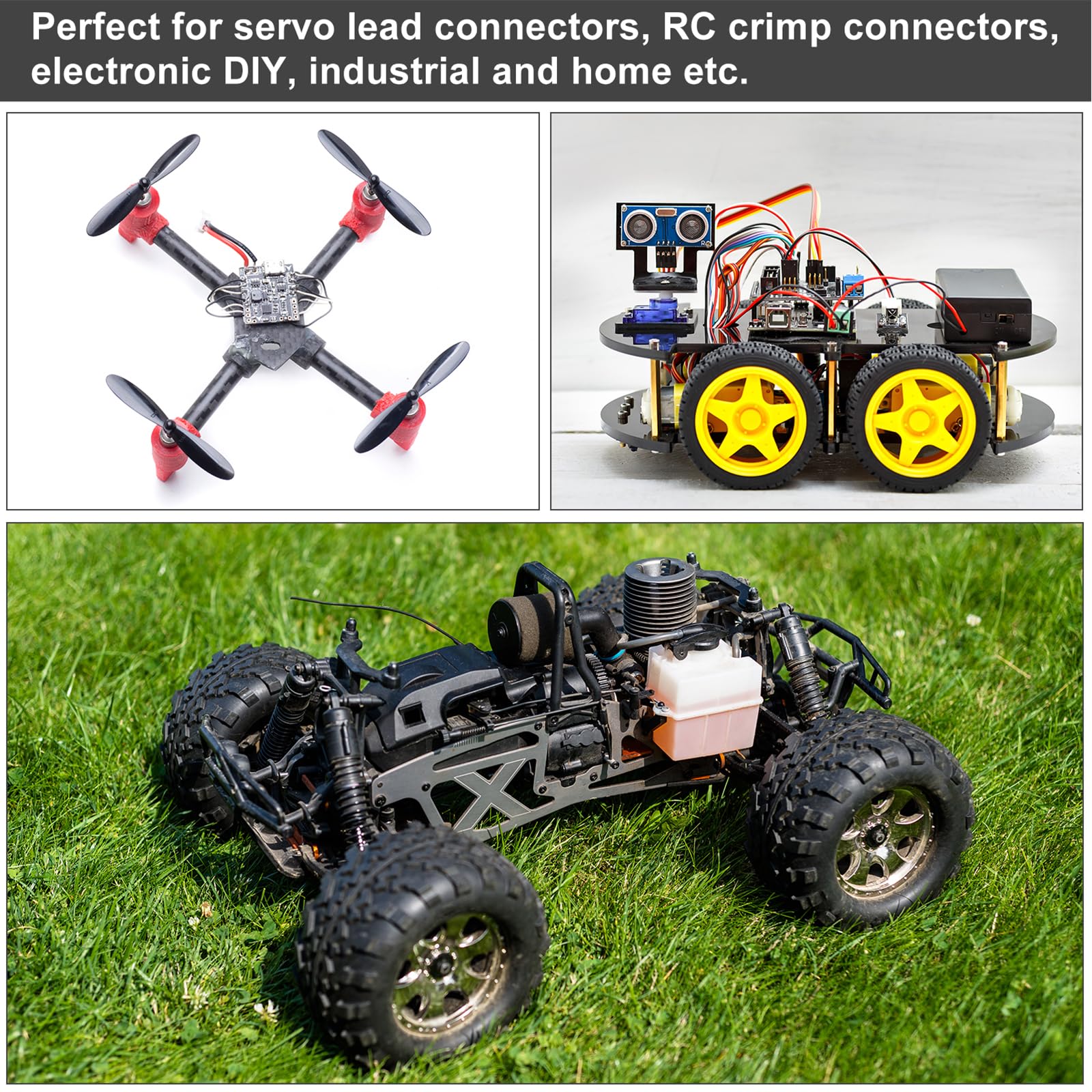 Amazon | 20 x 3ピンサーボ延長ケーブルコネクタ、雌-雄19.7