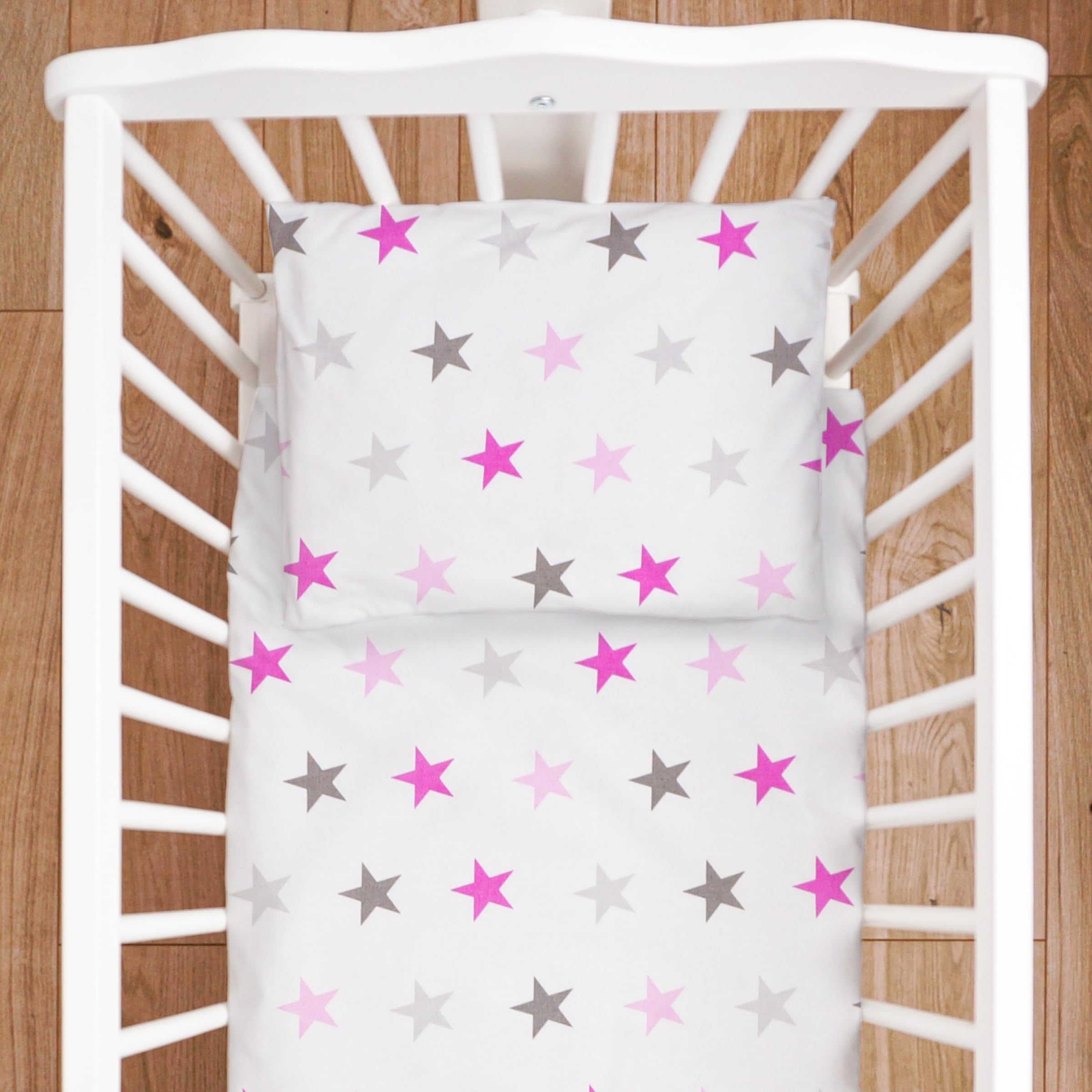 Baby Comfort 4 Piece Toddler Kids Cot Bed Set 120x90 cm Duvet Pillow Duvet Cover Pillowcase 12M+ (Foxes and rabbits) — view 63