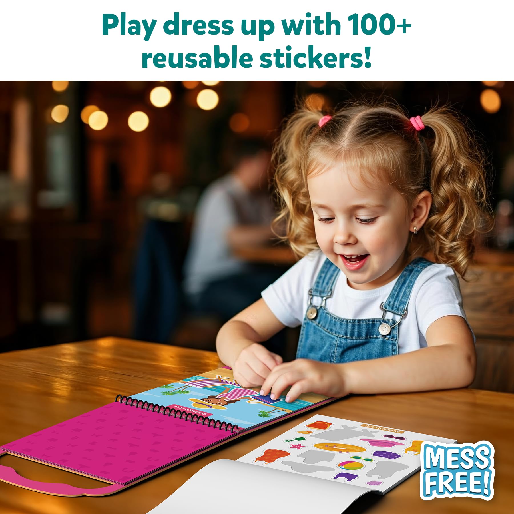 Skillmatics Reusable Sticker Activity Book, Peelies, 100+ Reusable Cling Stickers, 6 Pictures - Image 2