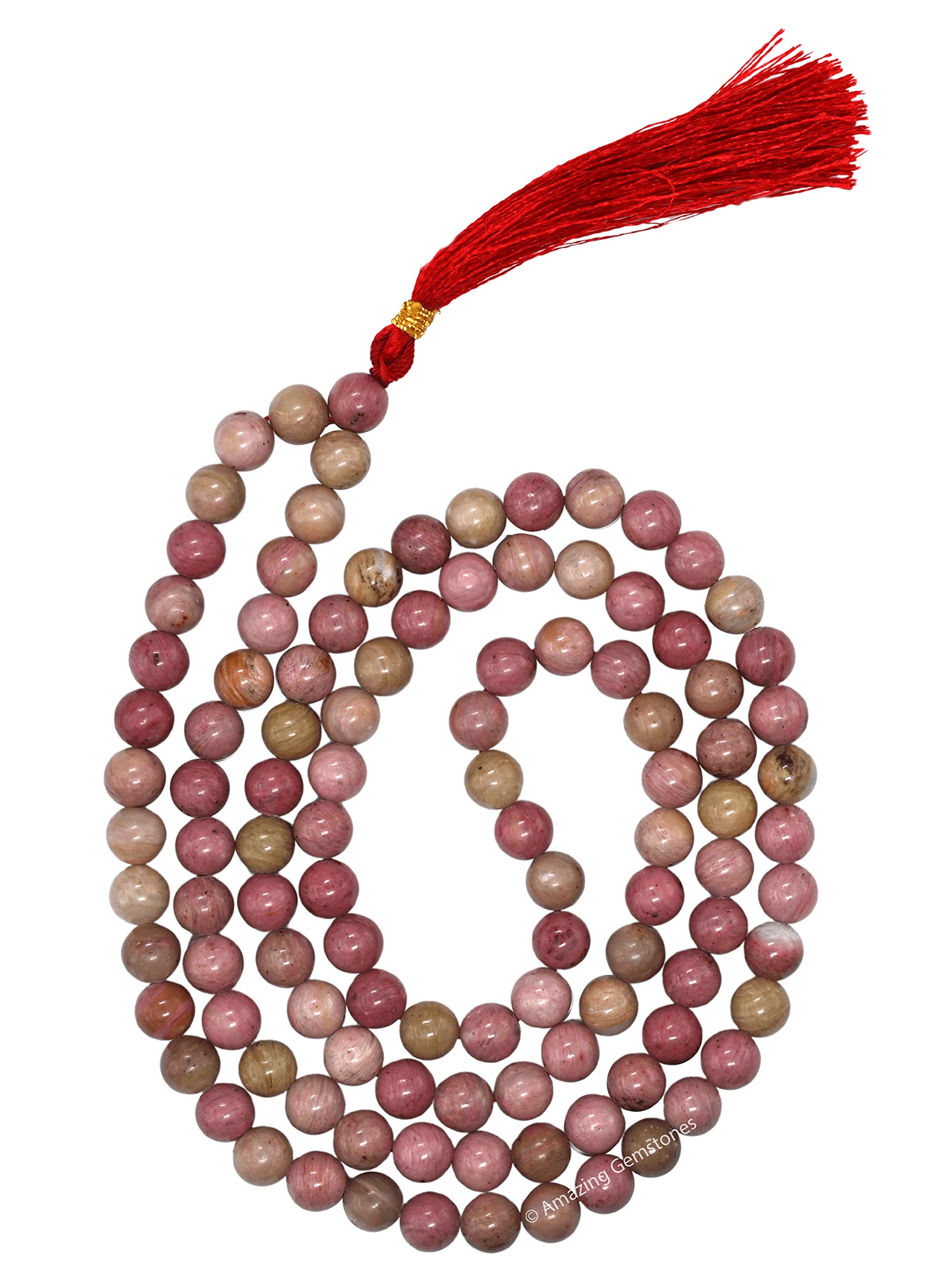 Amazing Gemstone Japa Mala 108 Prayer Beads Necklace and Wrist Mala Bracelet for Meditation