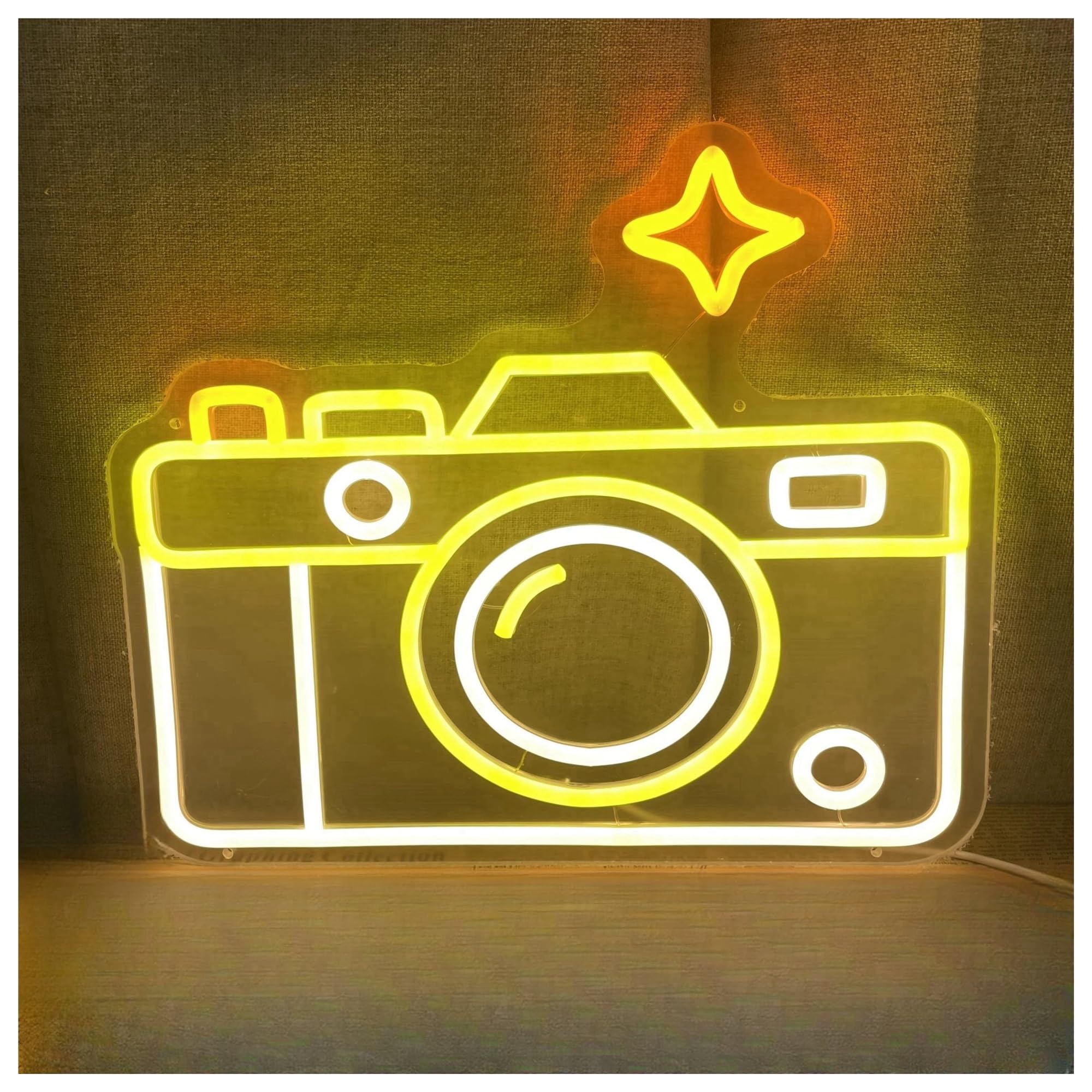 Lemst Boys A Signs Lamp Photography Neon Sign Camer Light Dimmable For Bedroom Living Room Bar Beer Club Business Shop Kids Girl Room Wall Rt Decor 38Cmx33cm(A)