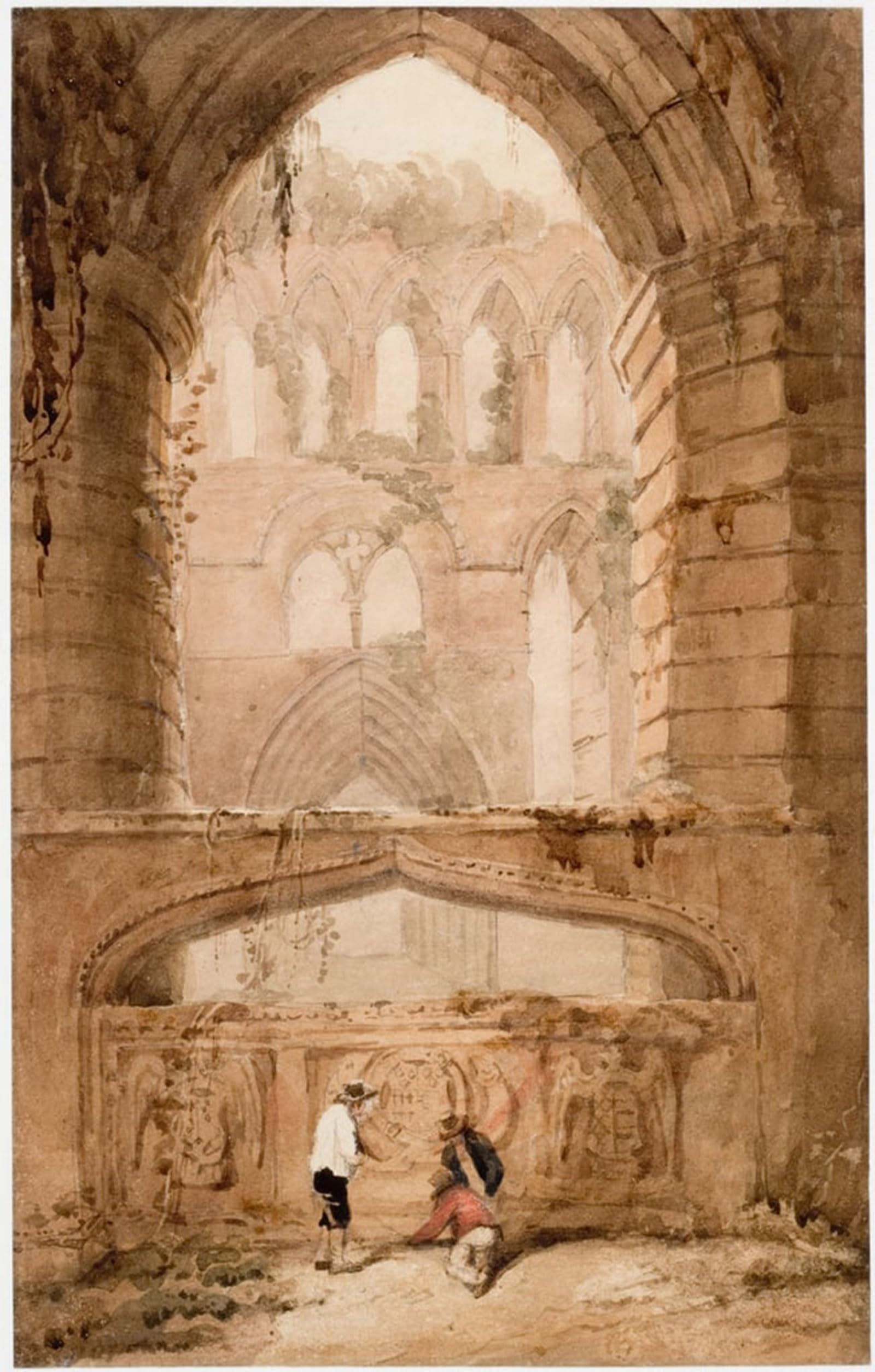 ARTXLXXBN Famous Painting Art Wall Decor Abstract Art Picture Interior of Lanercost Priory by Luke Clennell Animal Pictures for Home Decor 60x90cm
