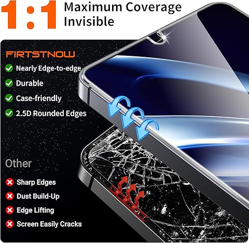 Miniatura 4 de letosan Paquete de 3 protectores de pantalla para Samsung Galaxy S26 Ultra de vidrio templado + 2 juegos de protectores separados para lente