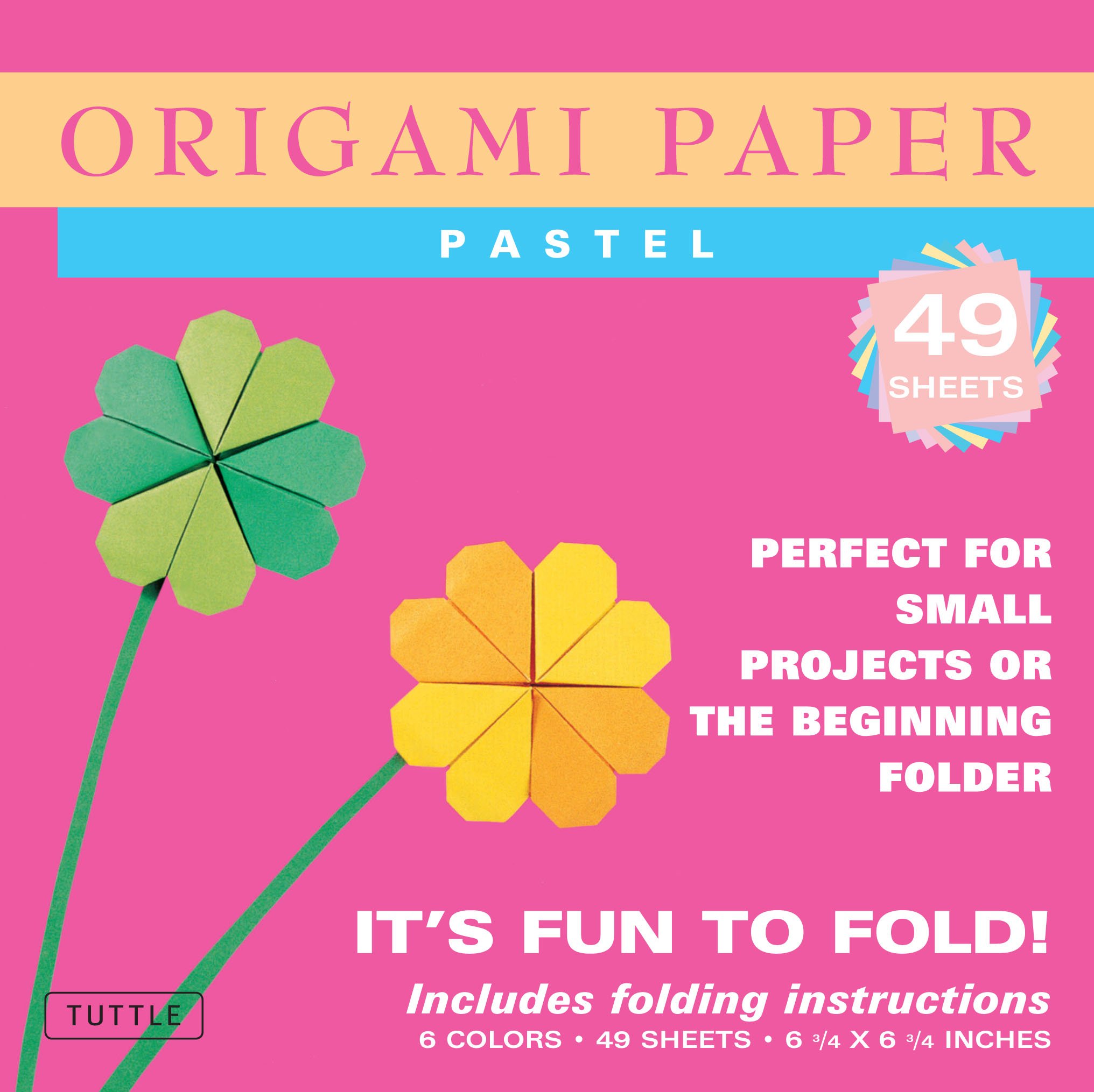 Origami Paper - Pastel Colors - 6 3/4" -