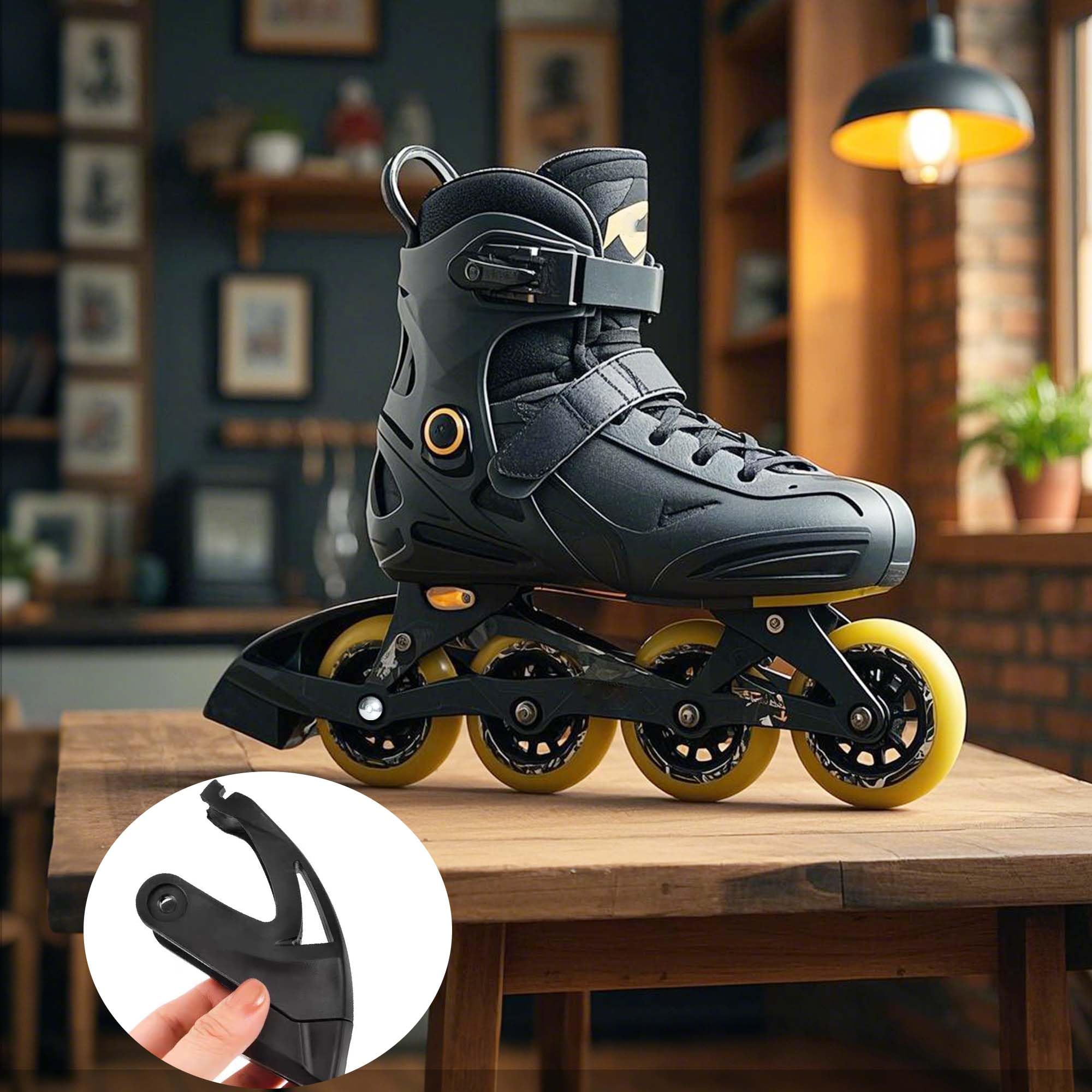 1 pz durevole PU Roller Skate Toe stop pattini Lnline blocco freno Pad antiscivolo puntali di sicurezza pattinaggio pratica aiuto per l'allenamento  18