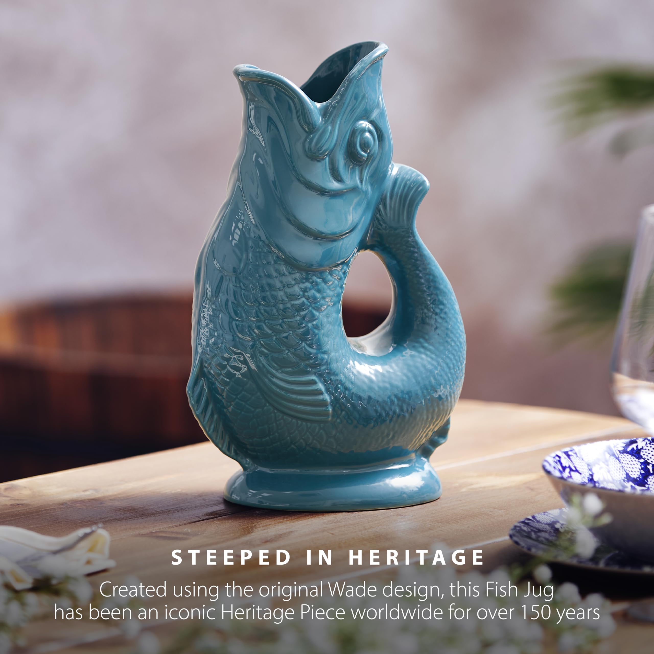 Wade Fish Jug, Handcrafted in Stoke-on-Trent England, Award-Winning Iconic UK Heritage Brand, English Earthenware, 0.6L - Image 3