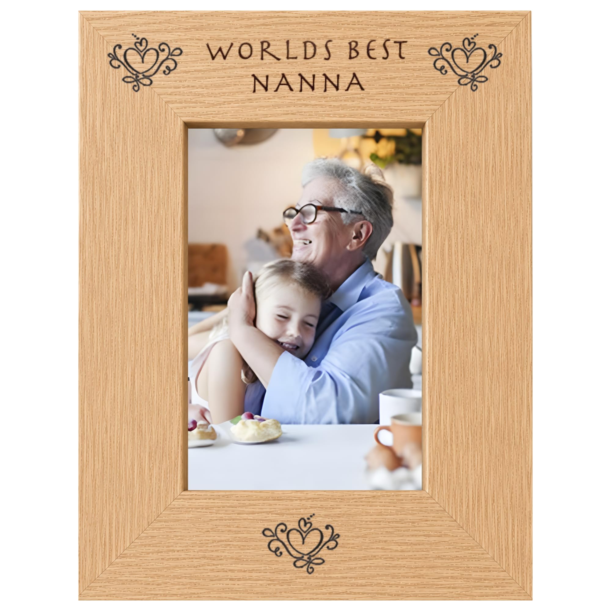 Worlds Best Nanna 6x4 Oak Effect Photo Picture Frame Keepsake Gift